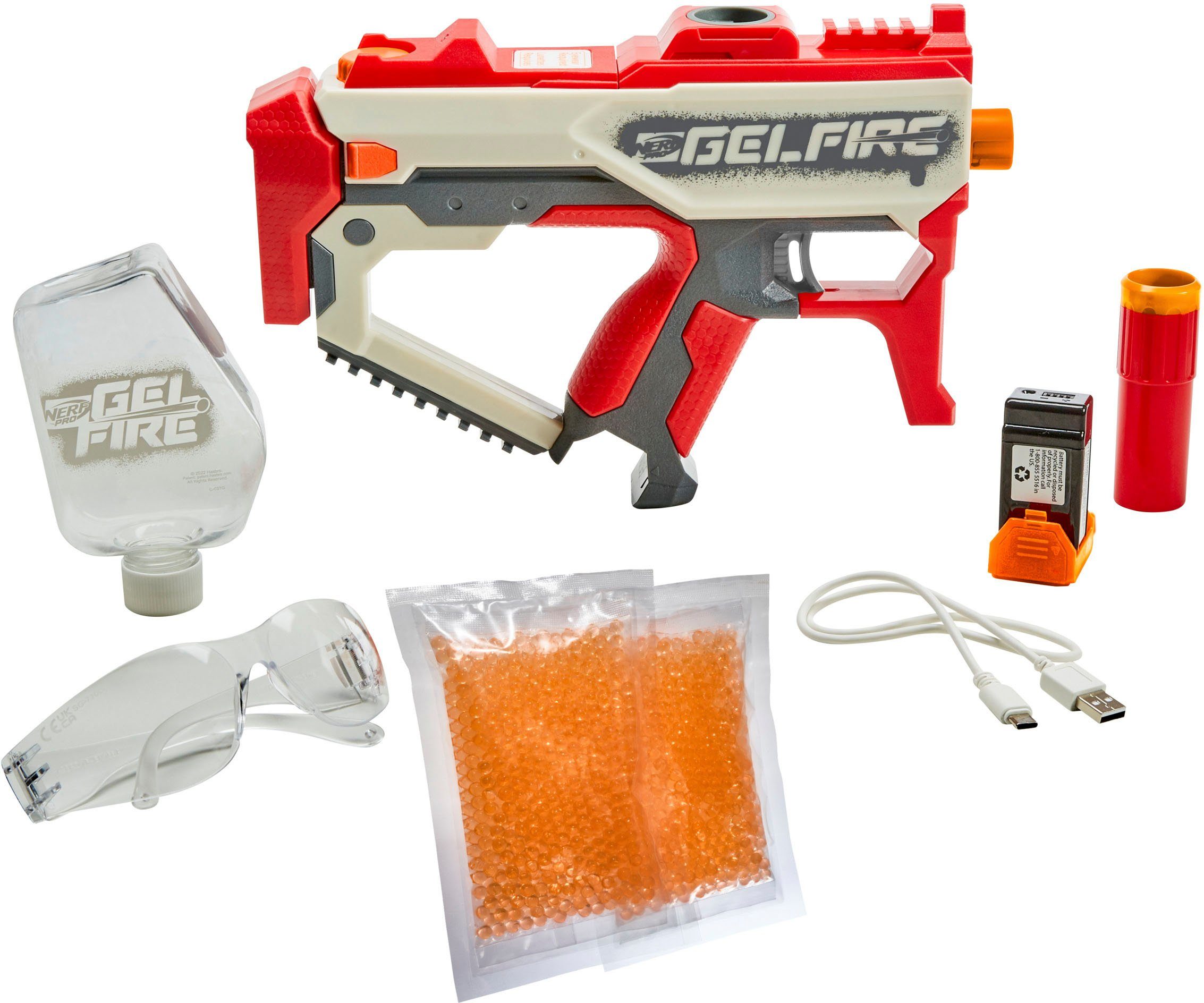 Hasbro Blaster Nerf Pro Gelfire Mythic, inkl. 1600 hydrierte Gelfire Kugeln