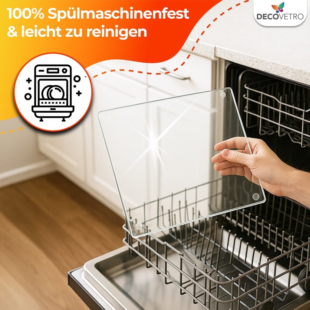 Decovetro Schneidebrett Decovetro Schneidebrett Glas, 40x30cm, Glass Cutting Board, Glass