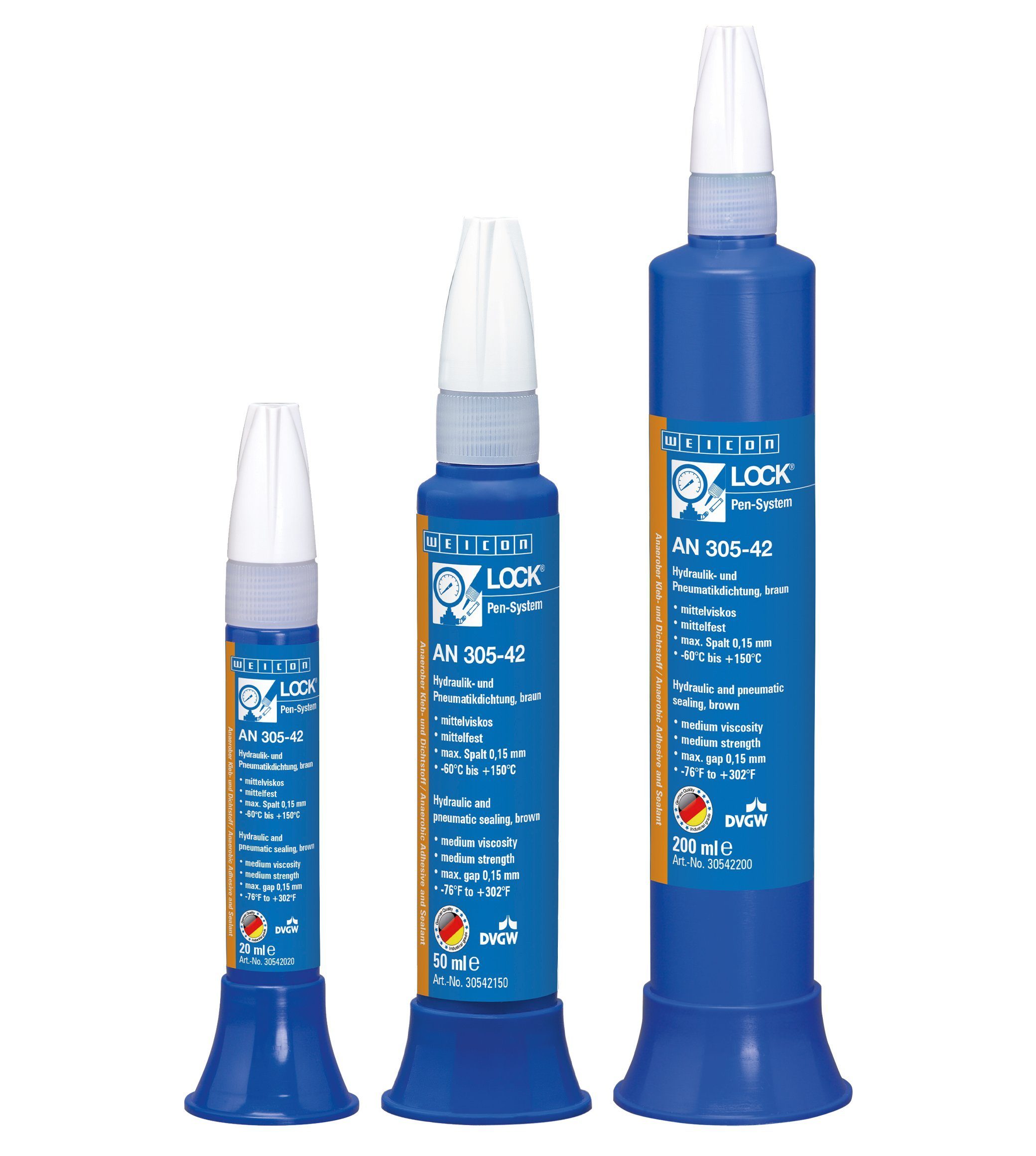 WEICON Schraubensicherung WEICONLOCK® AN 305-42 Hydraulik- und Pneumatikdichtung, mittelfest, (Pen), DVGW-Zulassung