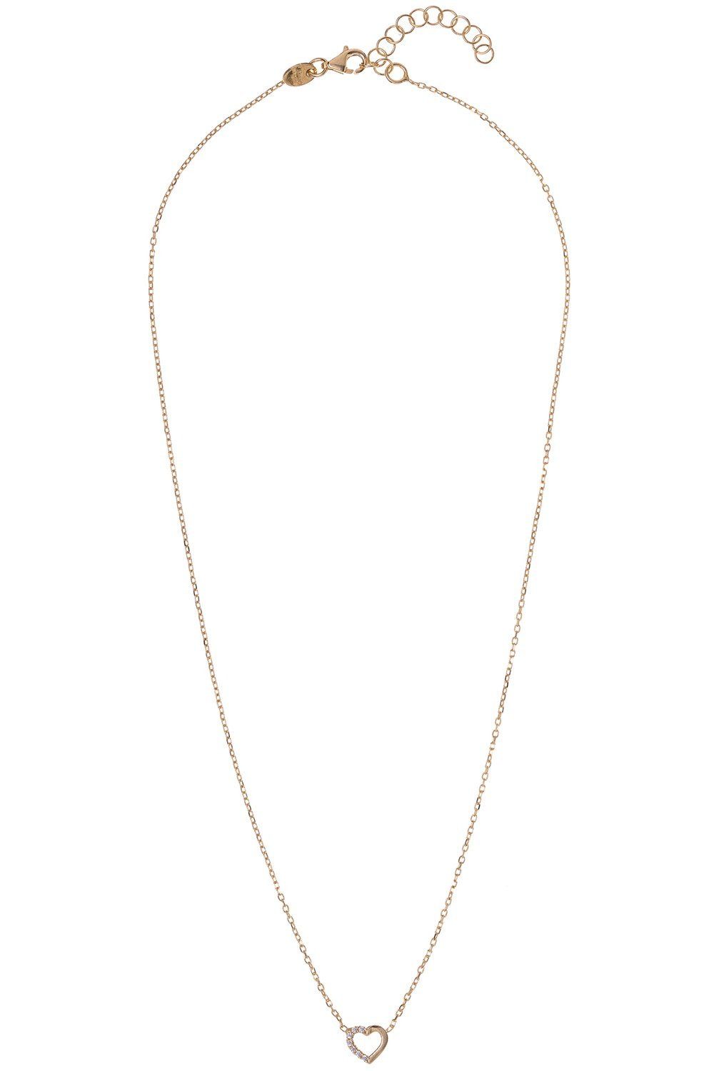 Alisia Kette mit Anhänger Damen-Zircone Vergoldet mit Herz