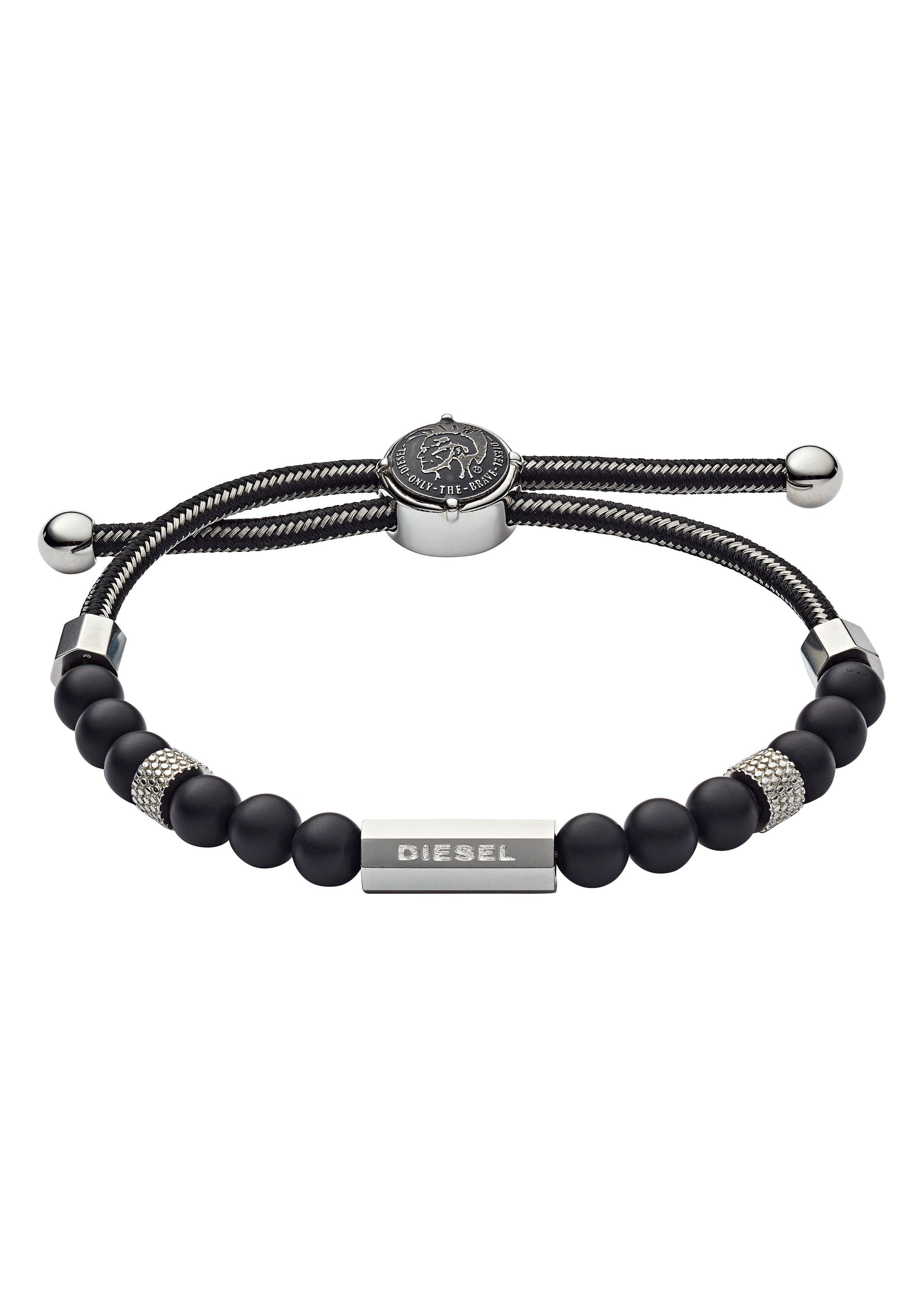 Diesel Armband Schmuck Edelstahl Armschmuck Beadarmband Zugarmband, mit Achat