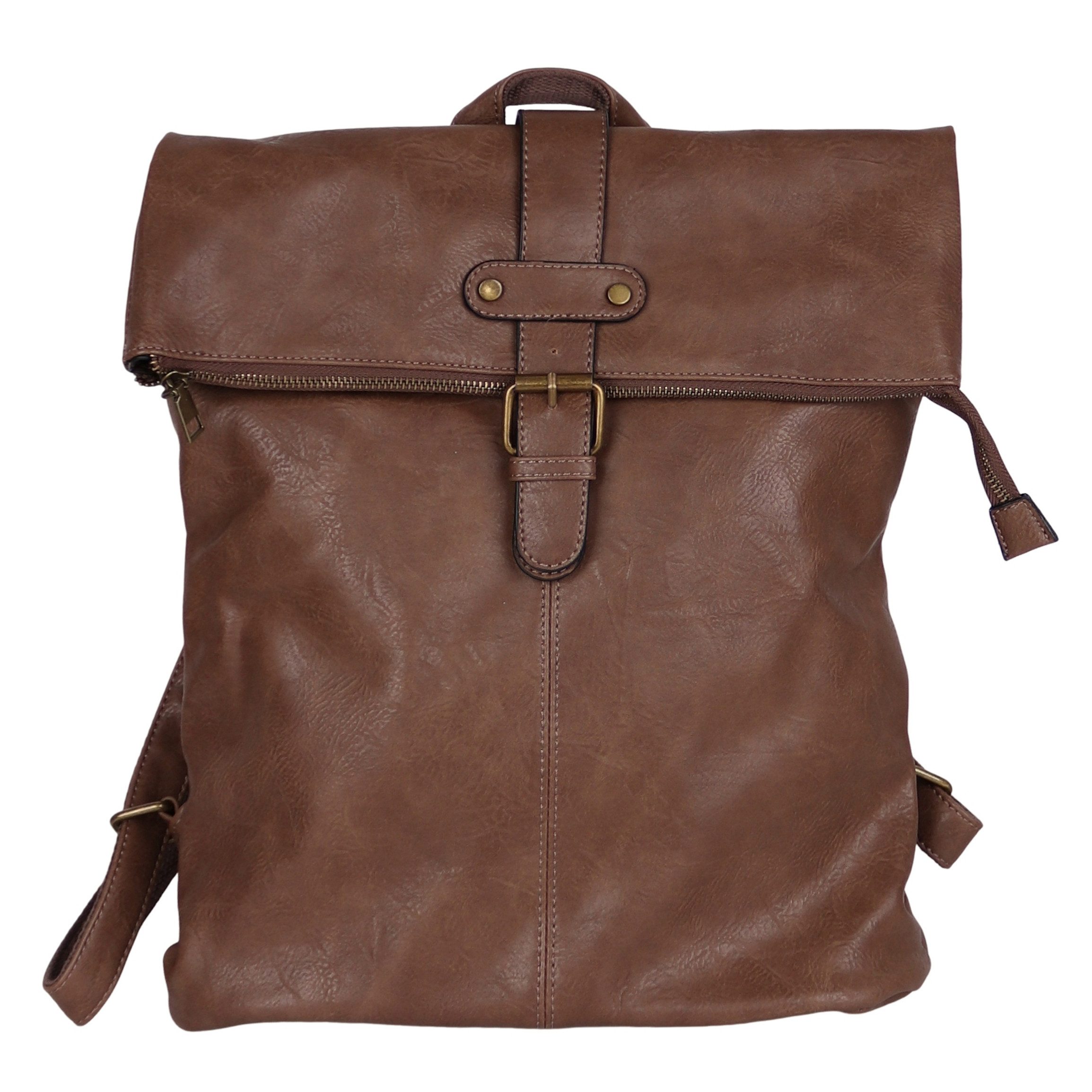 Rucksack Damen Tagesrucksack aus Kunstleder