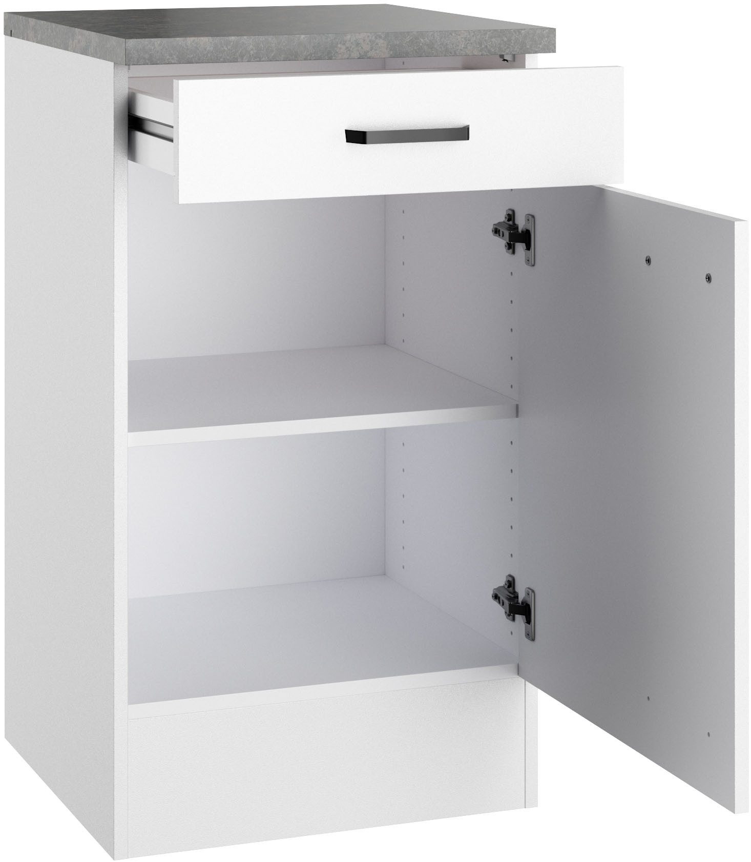 OPTIFIT Unterschrank OPTImulti Breite 50 cm, Tiefe 50 cm, mit 1 Tür, 1 Schubkasten, 1 Einlegeboden