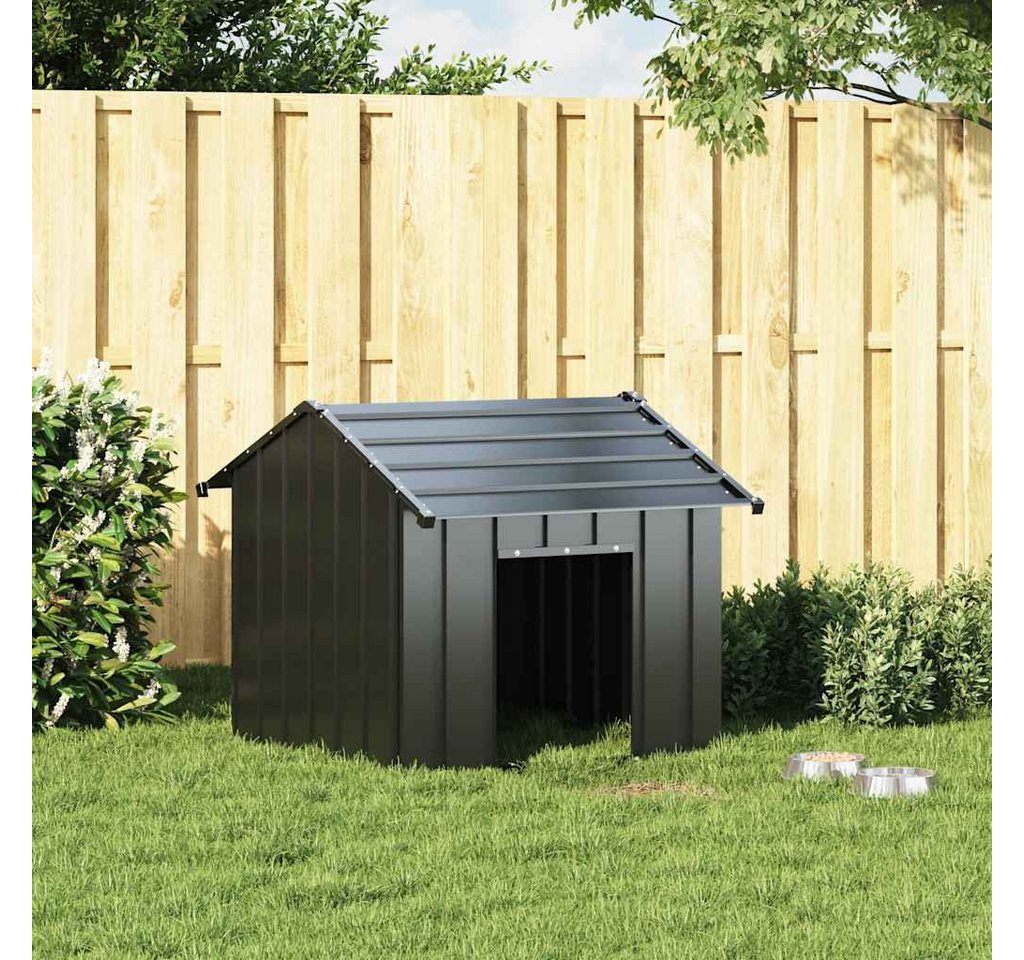 Thumbnail - vidaXL Hundehütte, Hundehütte mit Dach 85x107x81 cm Verzinkter Stahl