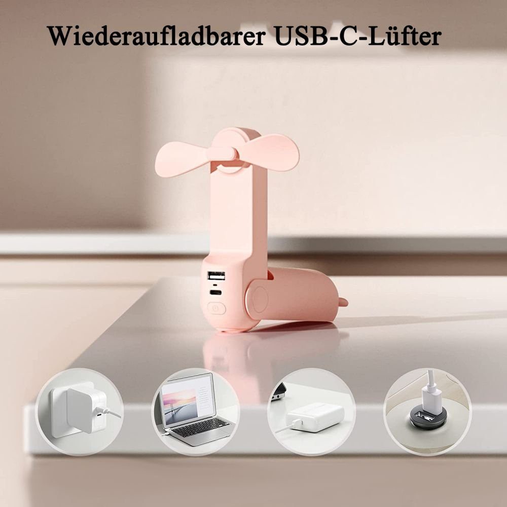 USB-Ventilator Mini Tragbarer,Faltbarer Jormftte Handventilator,Mini