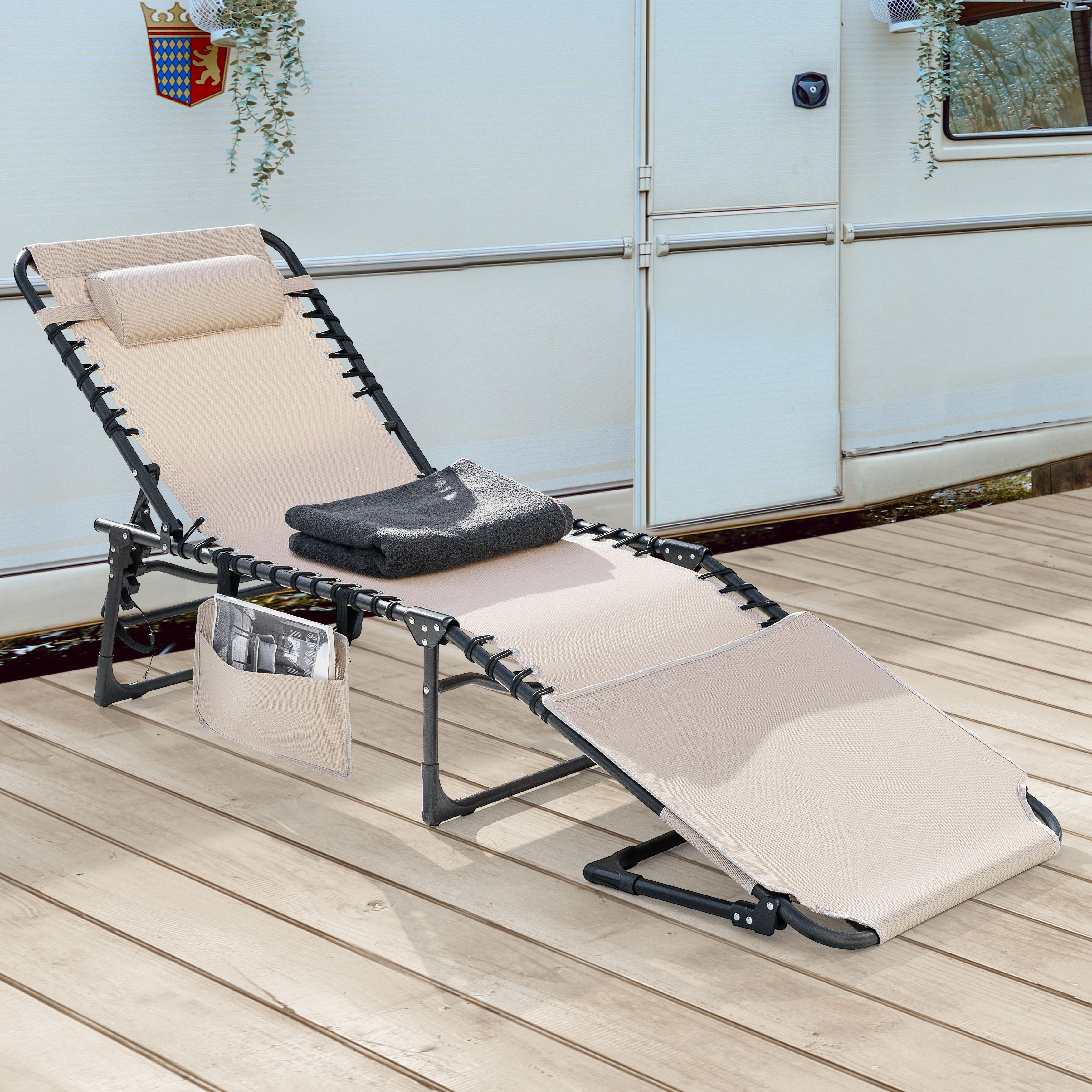 Avestar Gartenliege klappbare Liegestuhl, tragbarer, mit Gesichtsausschnitt, 1 St., Sonnenliege Campingliege Schlafliege Relaxsessel