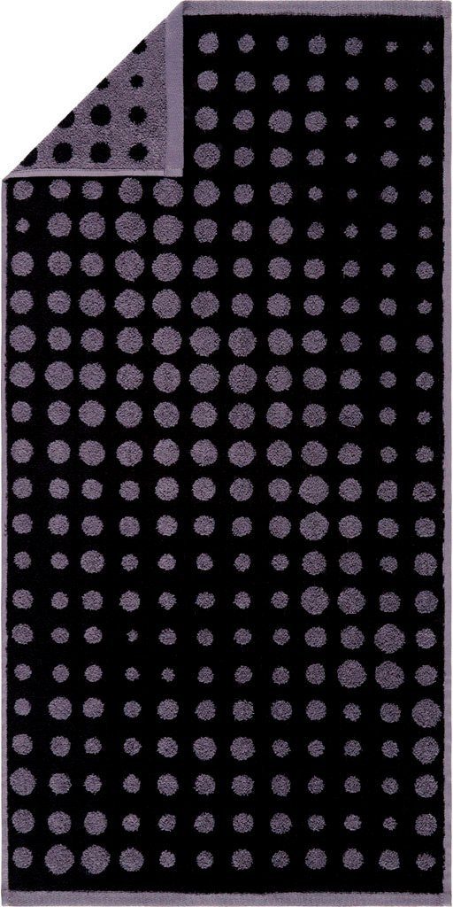 70x120 (7-tlg), Badematte mit Frottier, Egeria Set schwarz Punkt Handtuch passender im cm DOT, Dessin