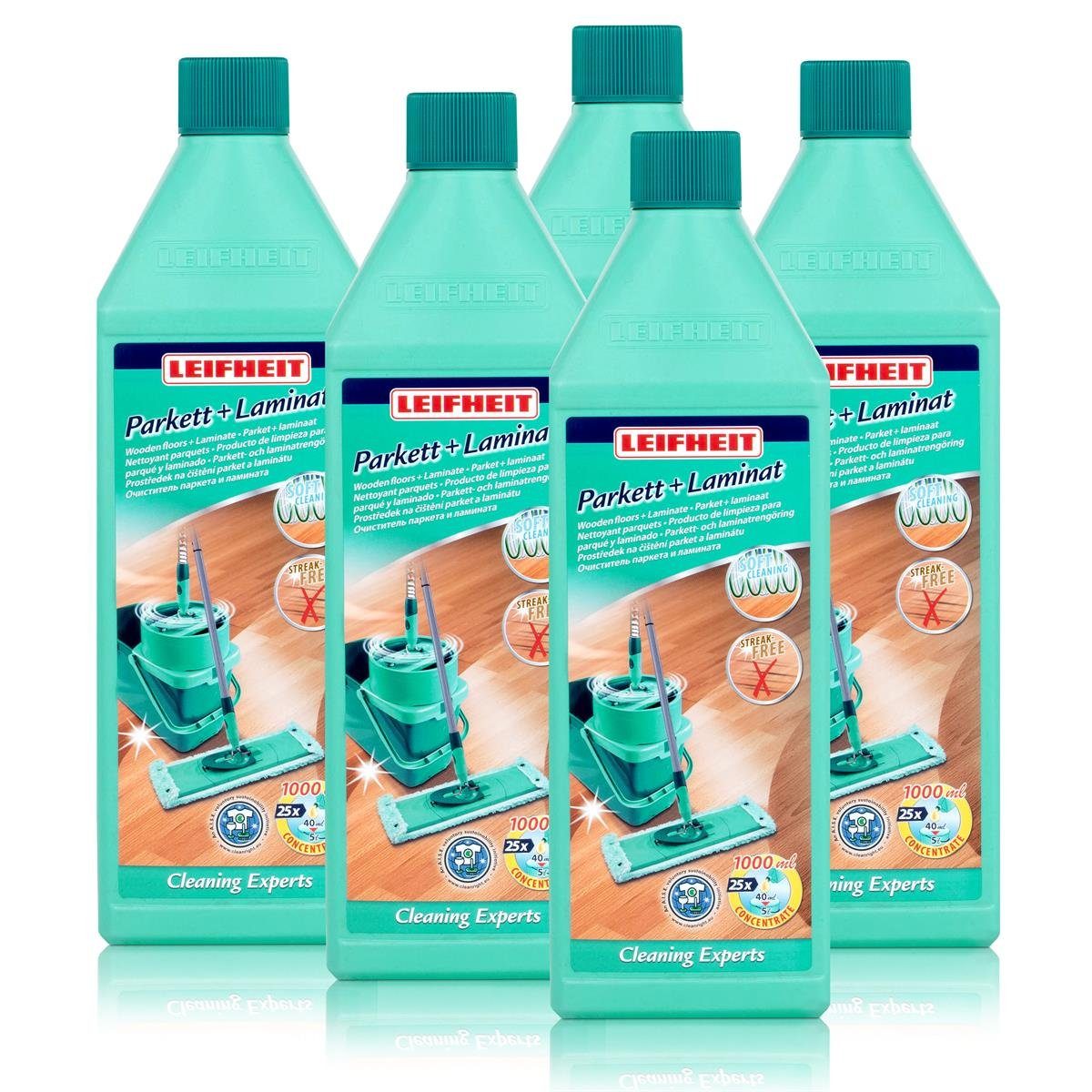 Leifheit Leifheit Parkett + Laminat-Reiniger 1 L - Hoch ergiebiges Konzentrat (Fussbodenreiniger