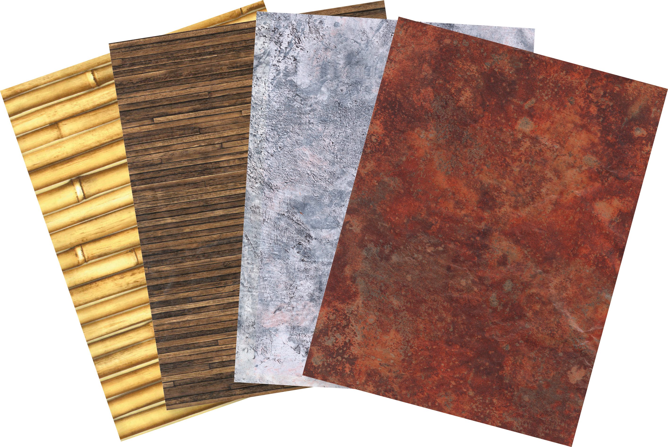 décopatch Motivpapier Natural Materials, 4er Set, 30 x 40 cm