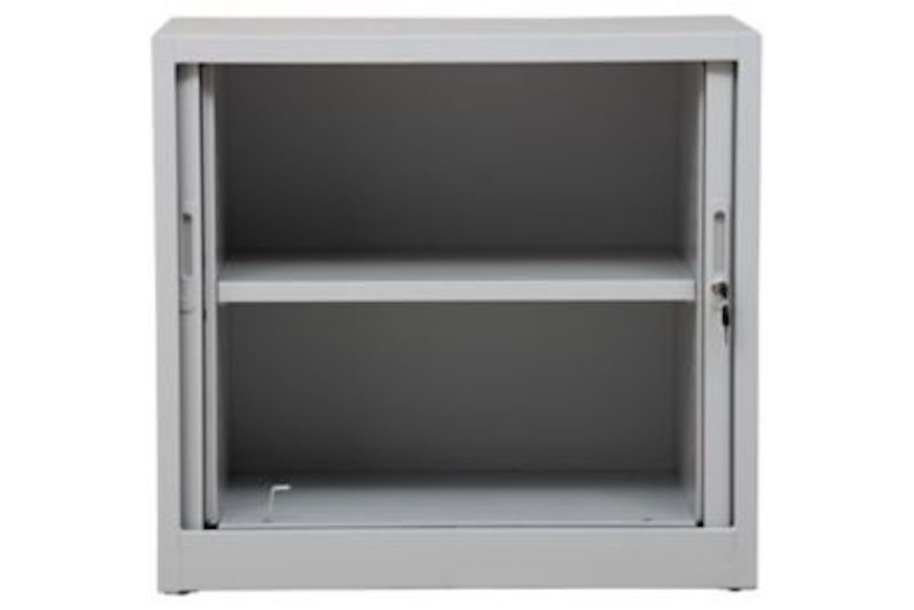 PROREGAL® Rollladenschrank Rollladenschrank Weasel, 2 Ordernhöhen, HxBxT 75x80x46cm, Grau