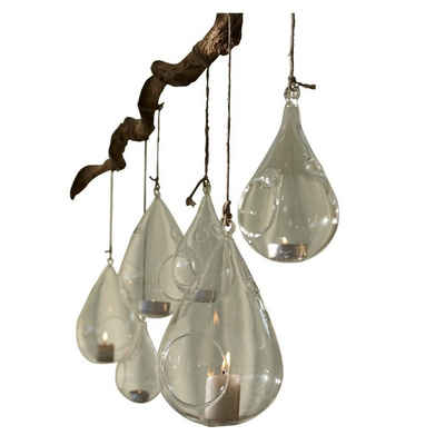 Mirabeau Windlicht Windlichter 2er Set Teartrop klar