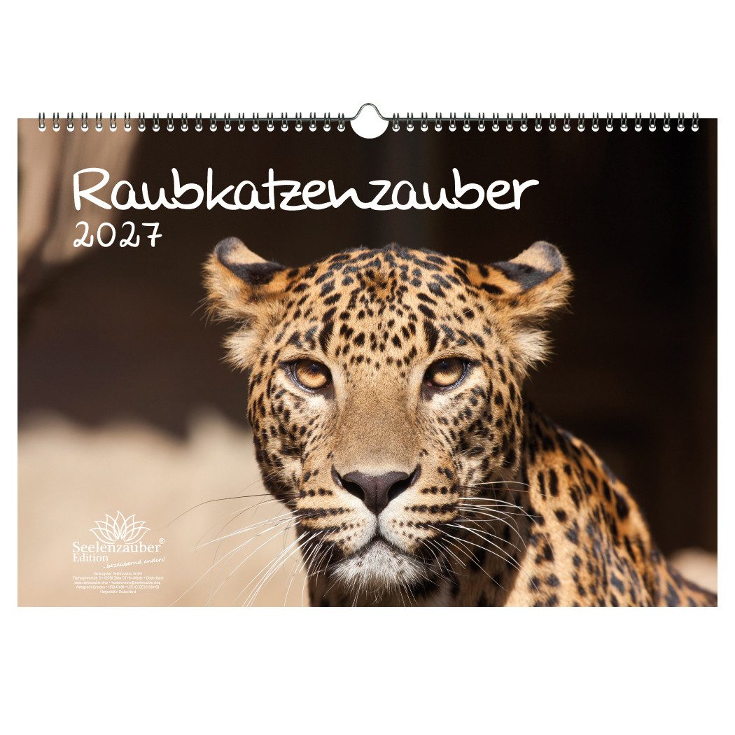 Seelenzauber Wandkalender Raubkatzenzauber DIN A3 Kalender für 2027 verschiedene Raubkatzen