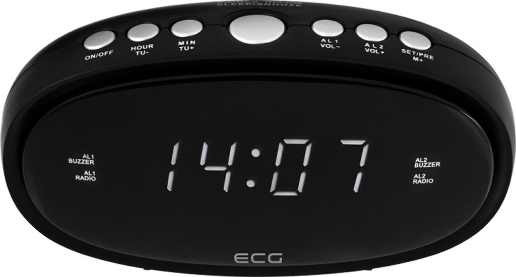 ECG Radiowecker RB 010 Weißes LED-Display mit Reduzierung der Helligkeit – Bild 2 von 3