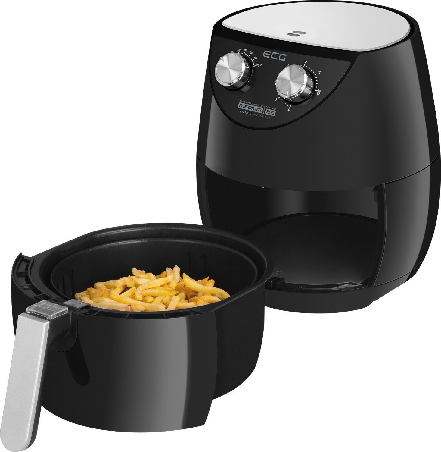 ECG Heißluftfritteuse, 1500 W, Hohe Kochleistung