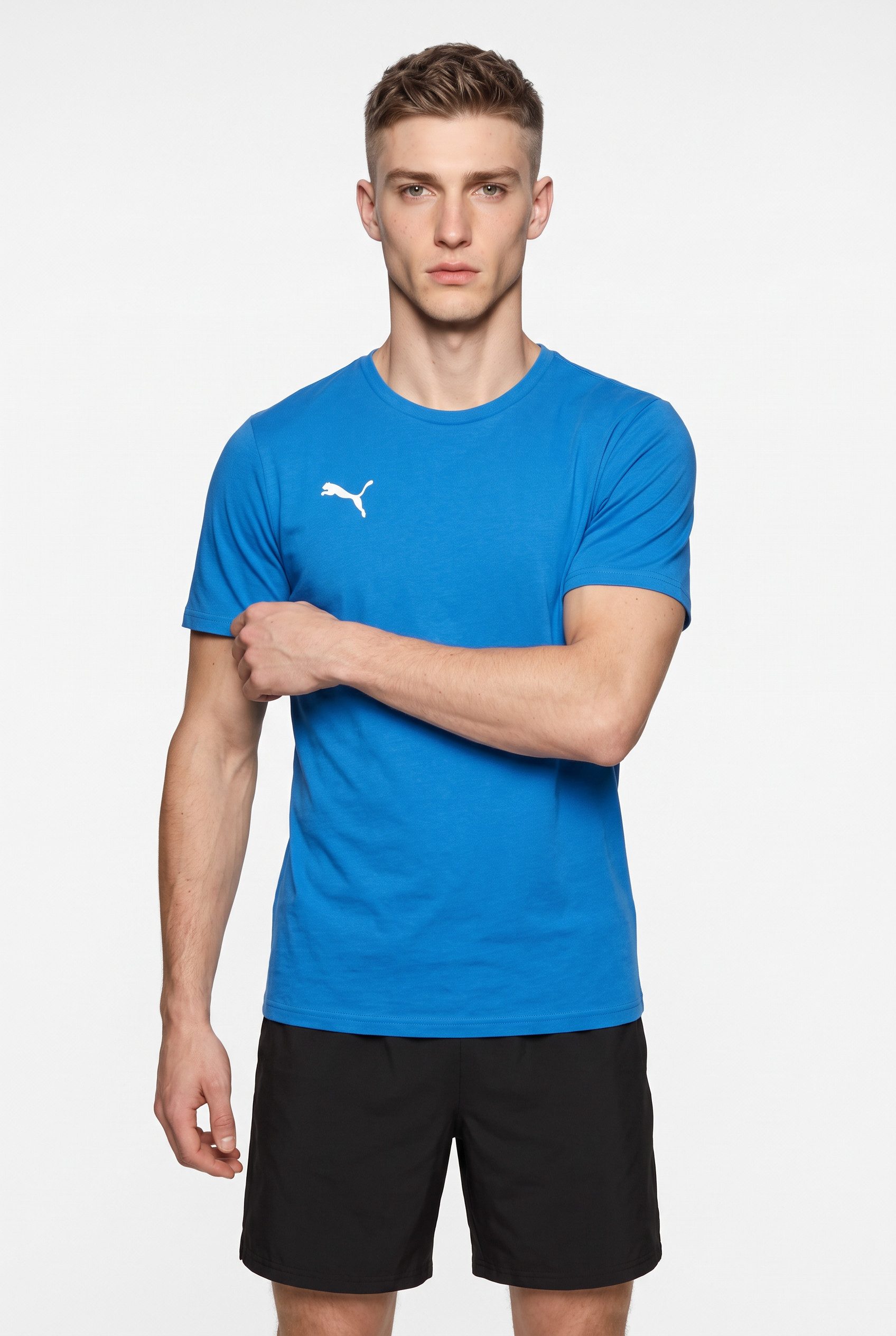 PUMA Trainingsshirt TEAMGOAL CASUALS TEE gerader Abschluss, Kurzarm, für Sportmode, Rundhalsausschnitt