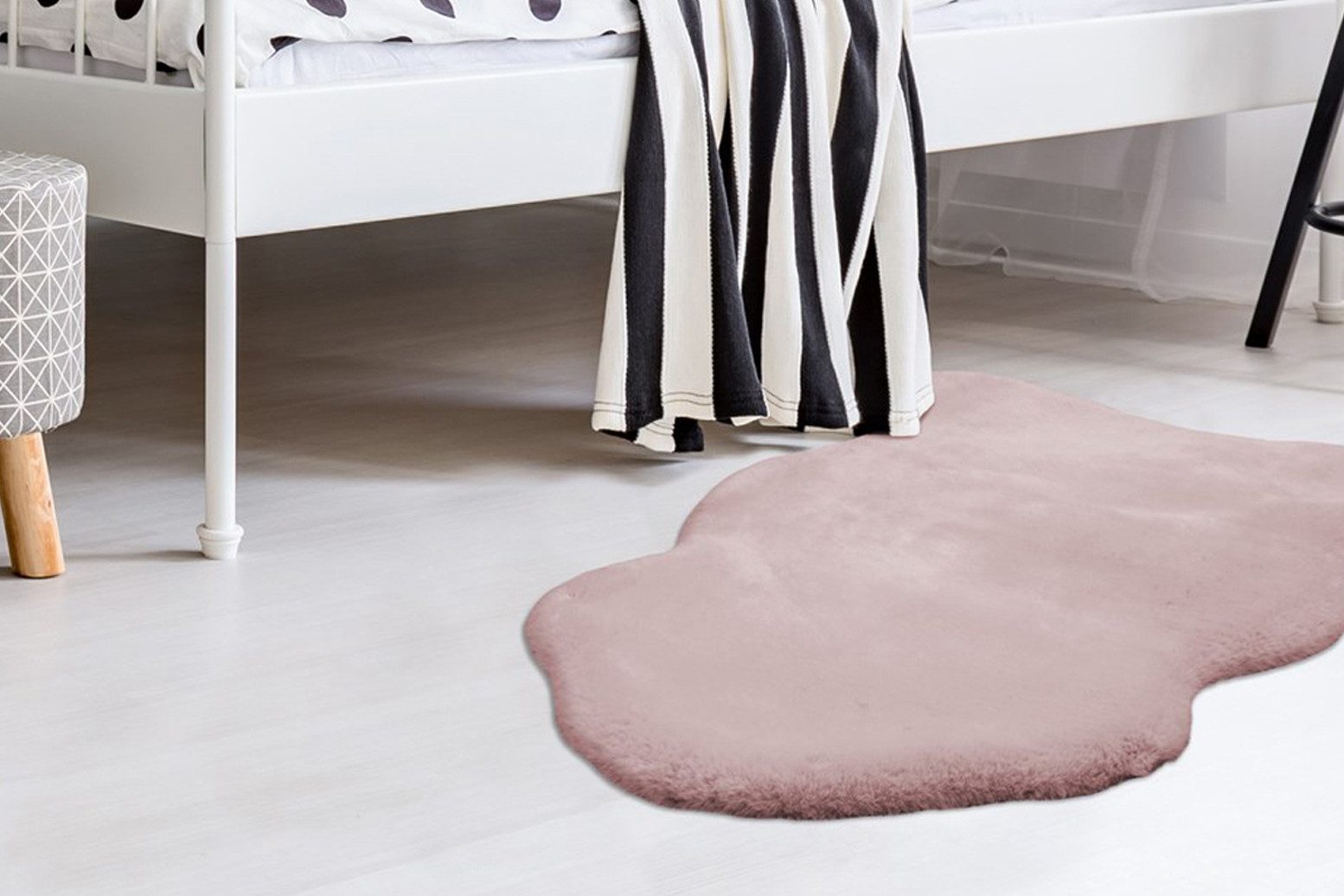 Arte Espina Fellteppich Rabbit 200, fellförmig, Höhe: 35 mm, Kunstfell, Kannichenfell Haptik, weich, Wohnzimmer alle Räume,Hochflor