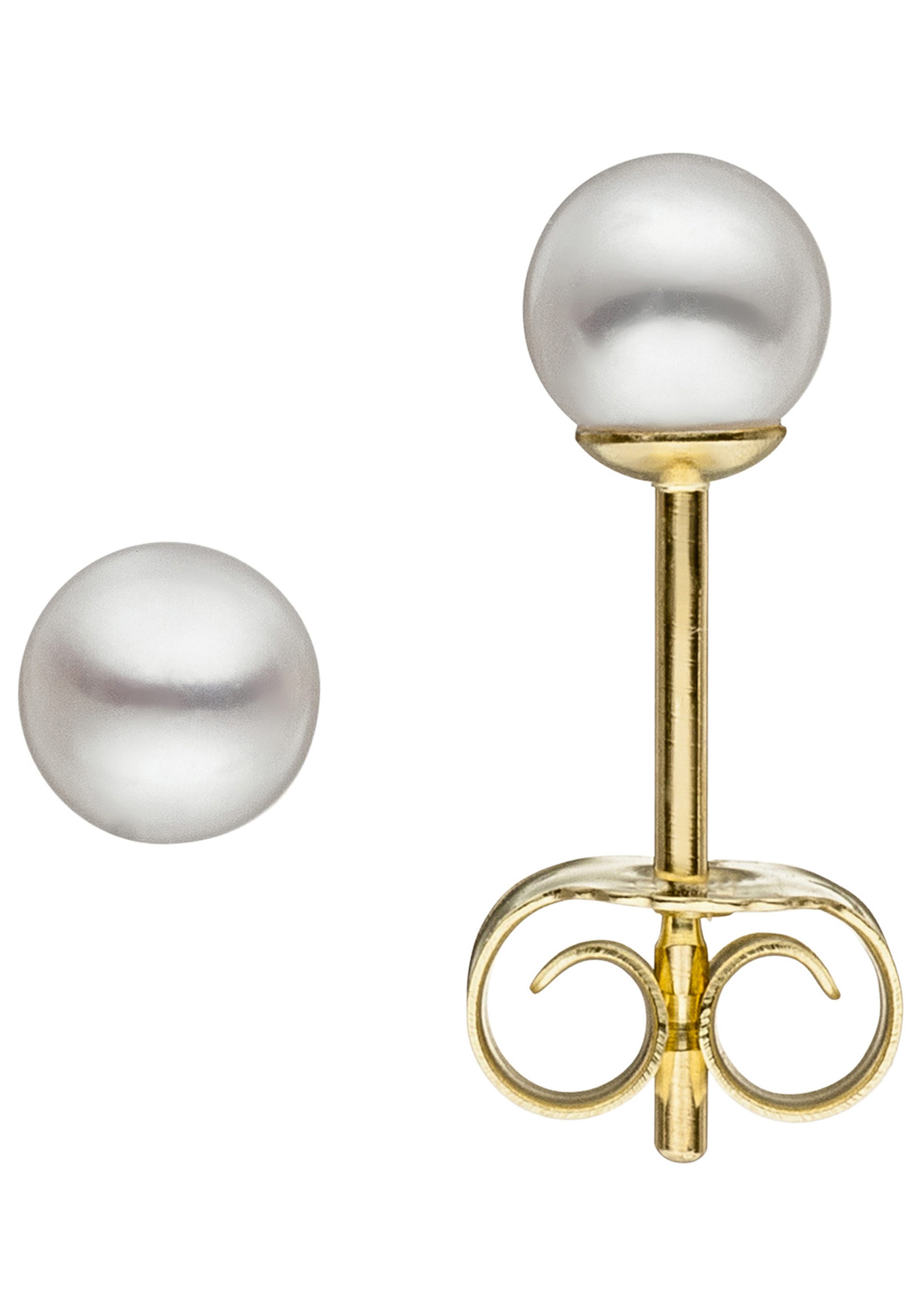JOBO Paar Ohrstecker, 333 Gold mit Süßwasser-Zuchtperlen 4,5 mm günstig online kaufen