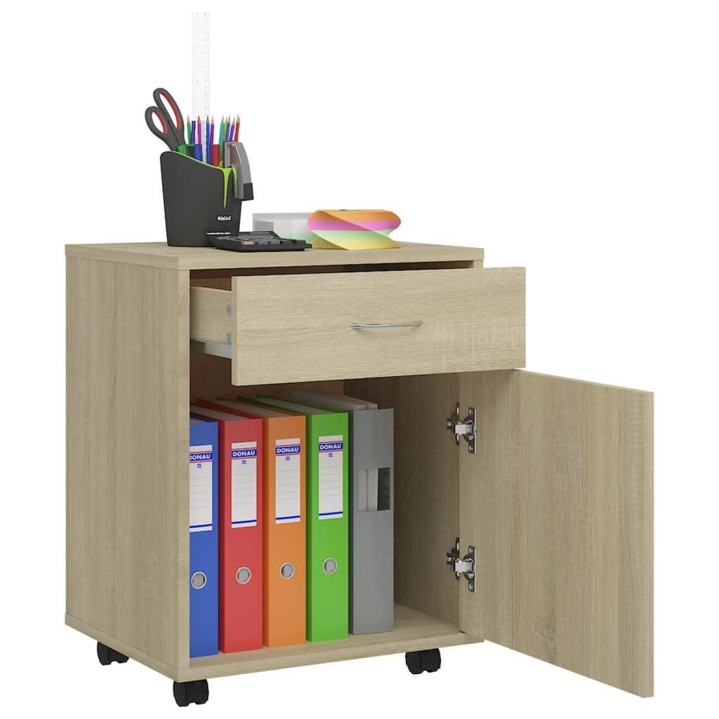 vidaXL cm Eiche 45x38x54 Fächerschrank Sonoma-Eiche Sonoma Rollschrank (1-St) Holzwerkstoff