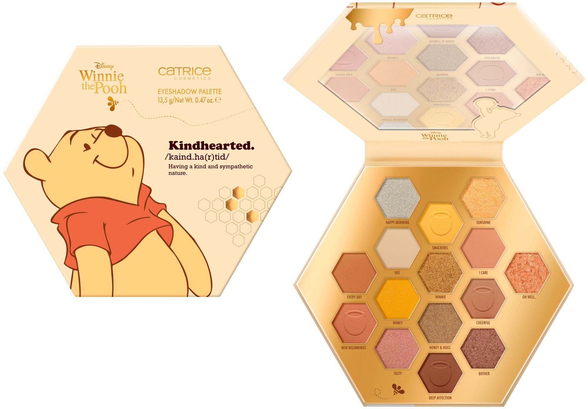 Catrice Lidschatten-Palette Disney Winnie the 15 mit Augen-Make-Up abgestimmten Shades Eyeshadow Pooh Palette