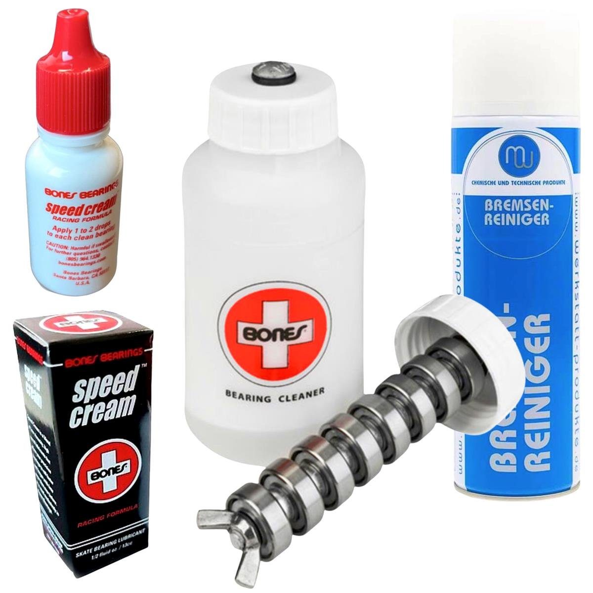 Bones Skateboard Kugellager Pflegeset Bones Reiniger Bones Speed Cream Bremsenreiniger