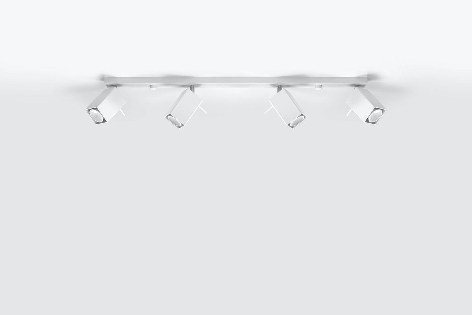Deckenlampe Weiß FALERIA, Metall ohne L:80cm Büro Küche 4x Wohnzimmer GU10 Leuchtmittel, Deckenstrahler Licht-Erlebnisse