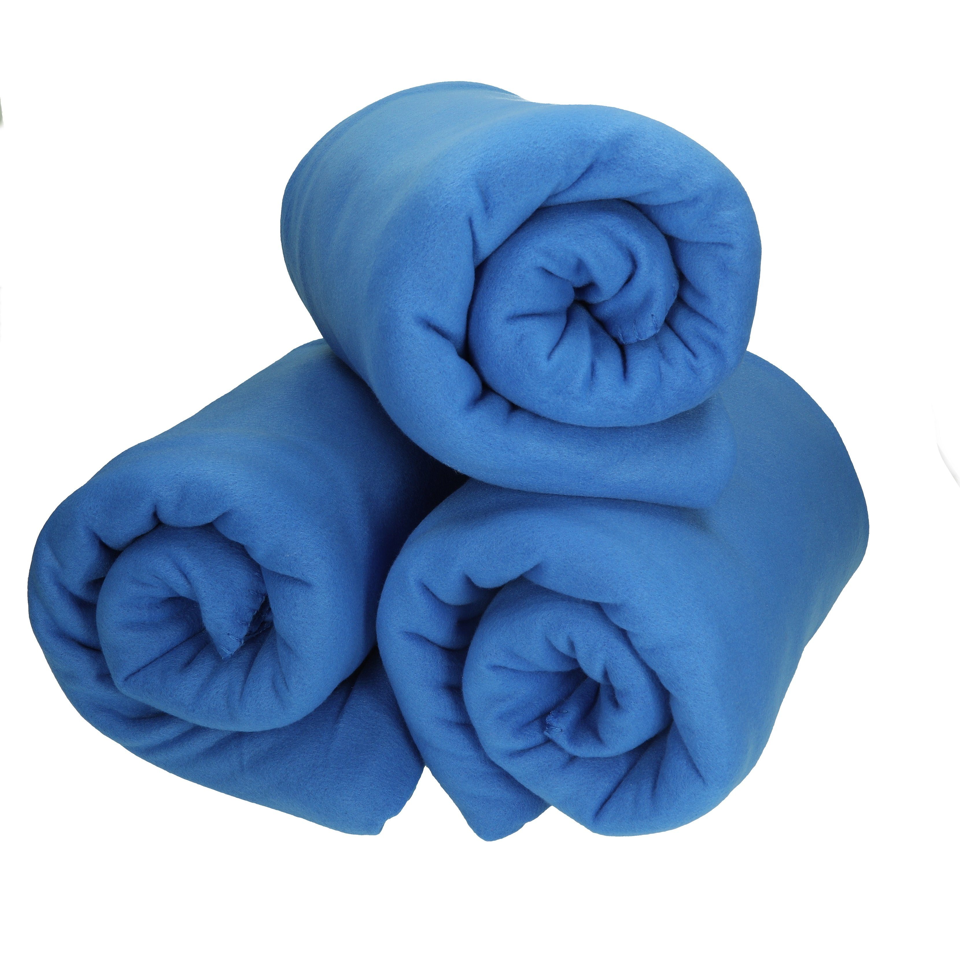 Wohndecke 3 Stück Fleecedecke Kuscheldecke Sofadecke günstig online kaufen