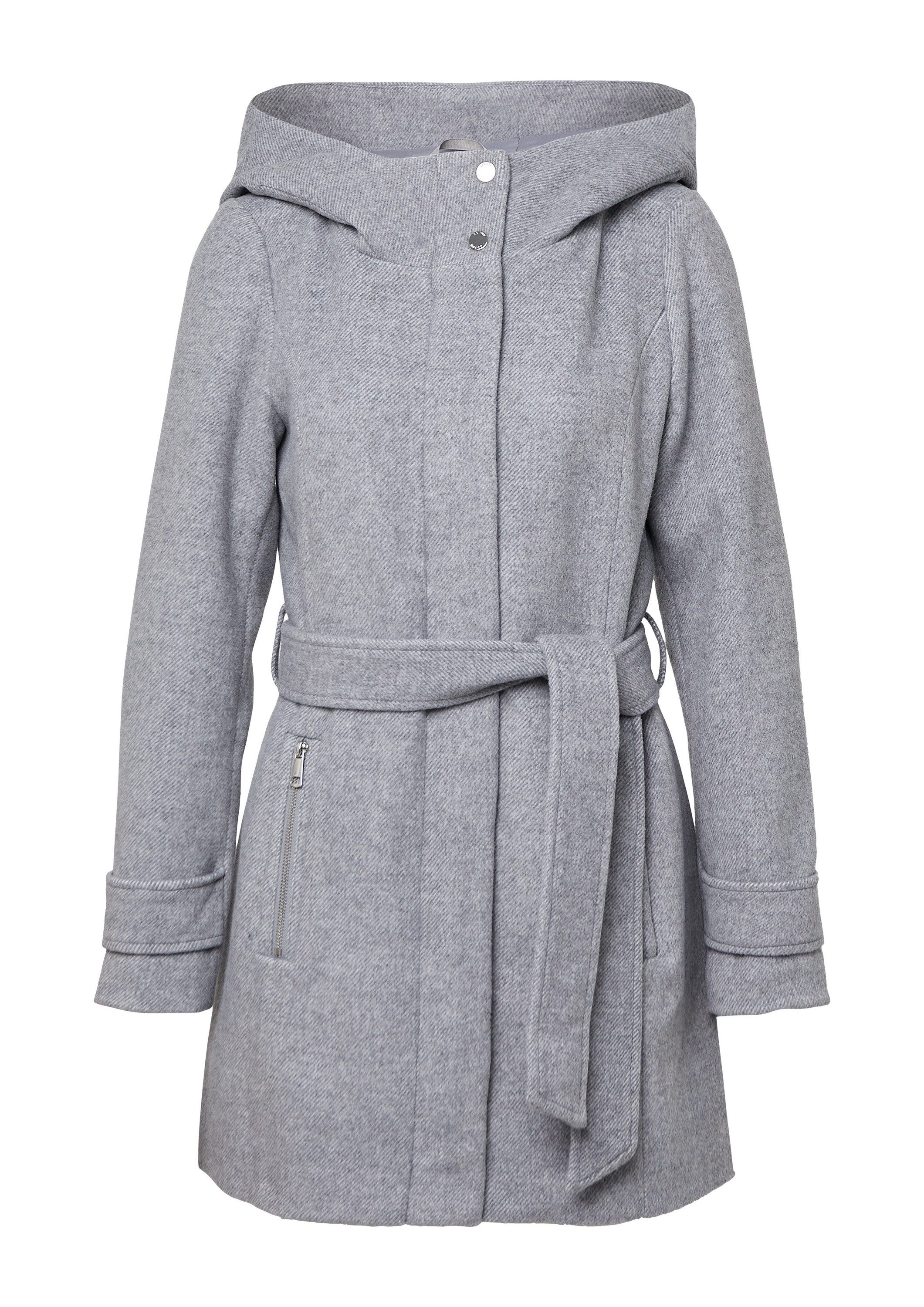 s.Oliver Funktionsmantel Outdoor-Mantel Wollmix-Mantel im Slim Fit mit Gürt günstig online kaufen