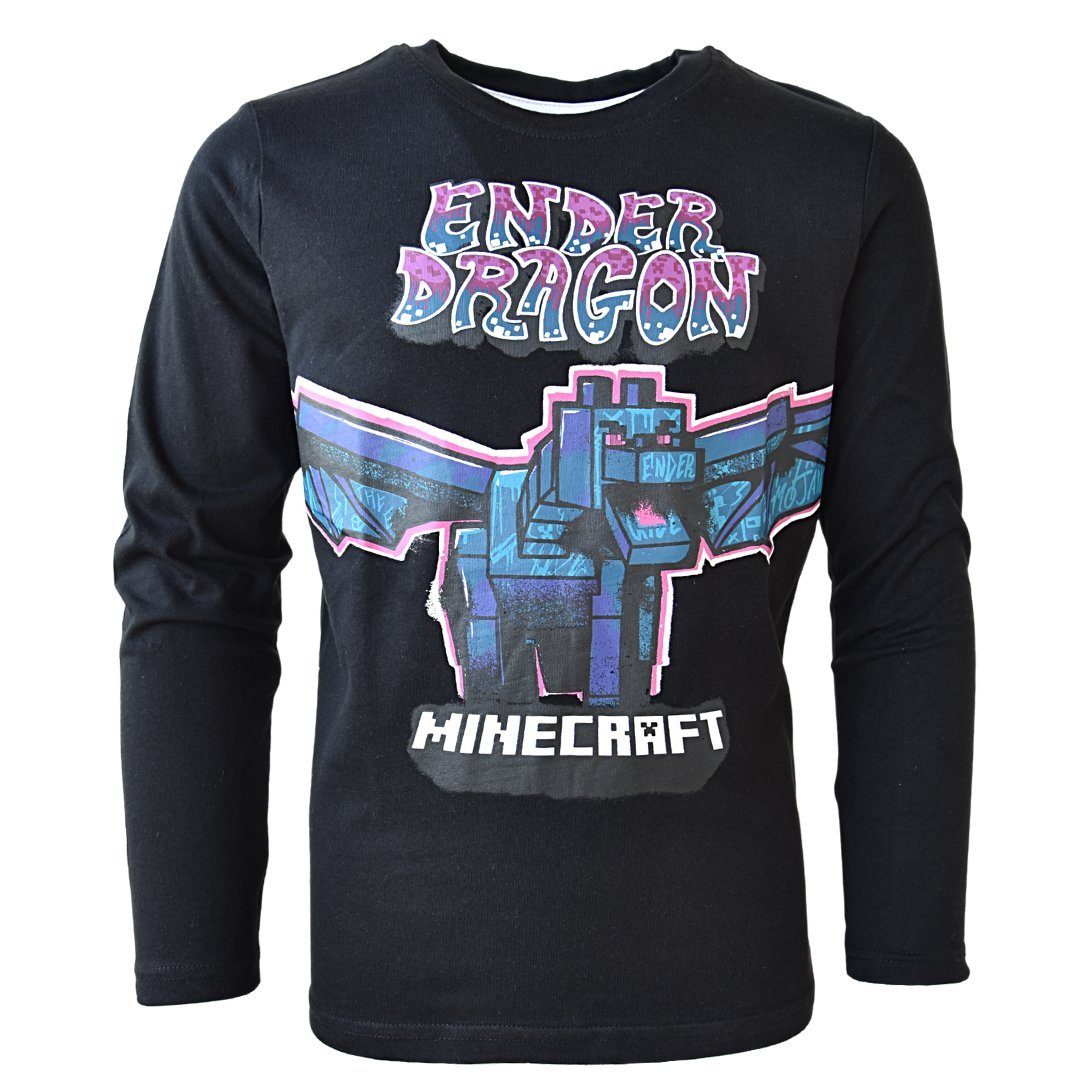 Minecraft Langarmshirt »Ender Dragon« Kinder Jungen Gamers Shirt aus  Baumwolle Größe 116 cm-152 cm online kaufen | OTTO
