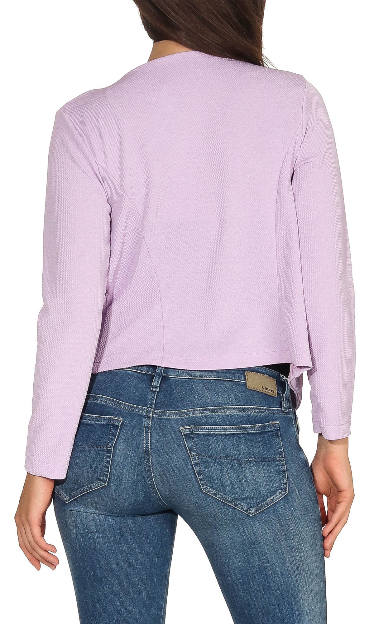 malito more than fashion Jackenblazer malito Damen Blazer ohne Kragen, Sakko im Basic Look, Kurzjacke mit Sweatblazer im Basic-Look