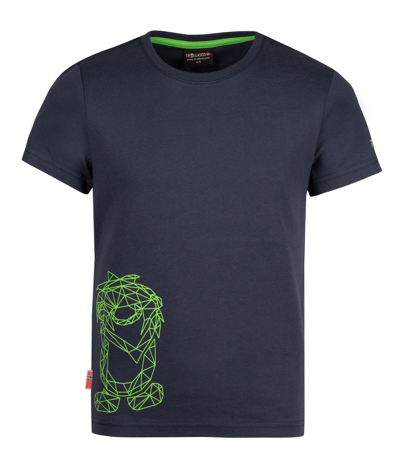 TROLLKIDS T-Shirt Oppland Marineblau/Grün