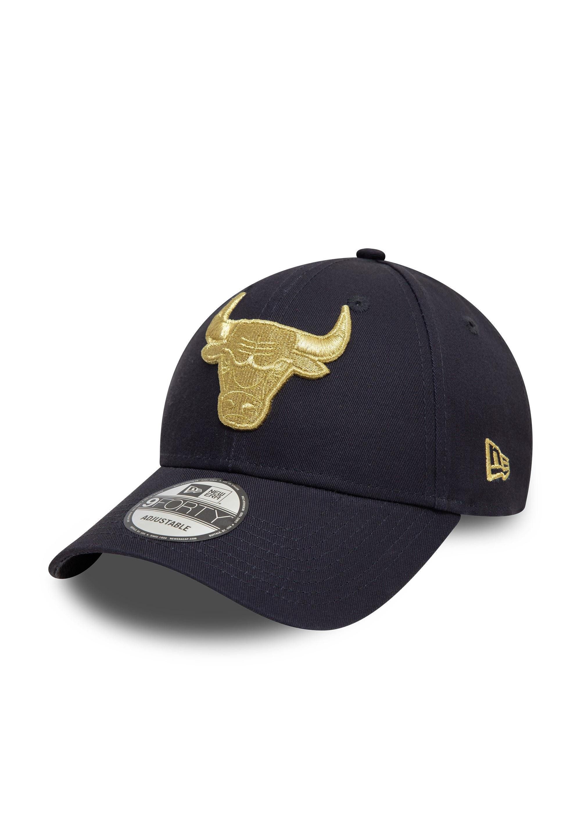 Baseball Cap Chicago Bulls NBA Metallic Marineblau Verstellbare 9Forty Cap New Era