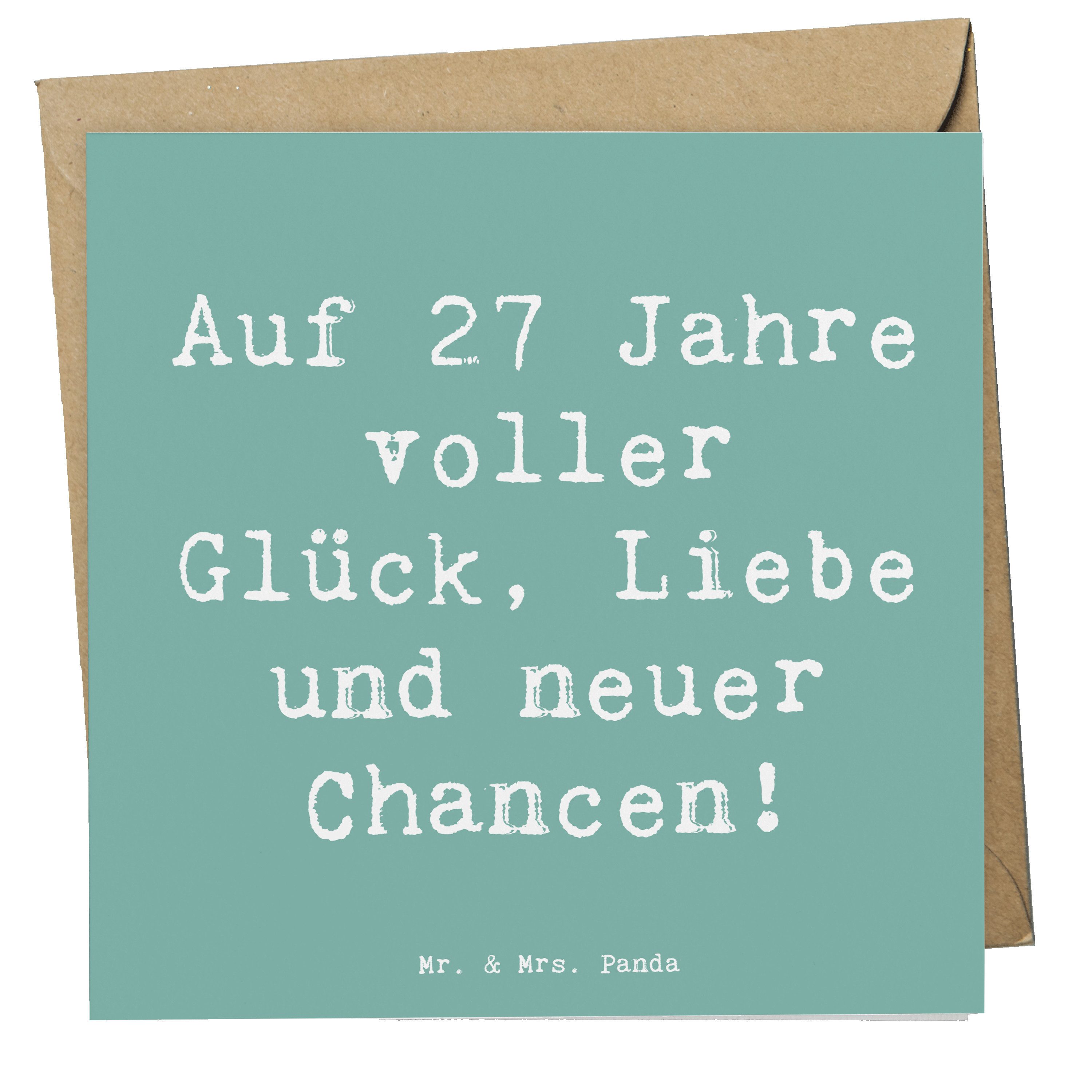 Grußkarte 27. Geburtstag - Meeresbrise - Geschenk, Glück, Hochwertige Grußkarte