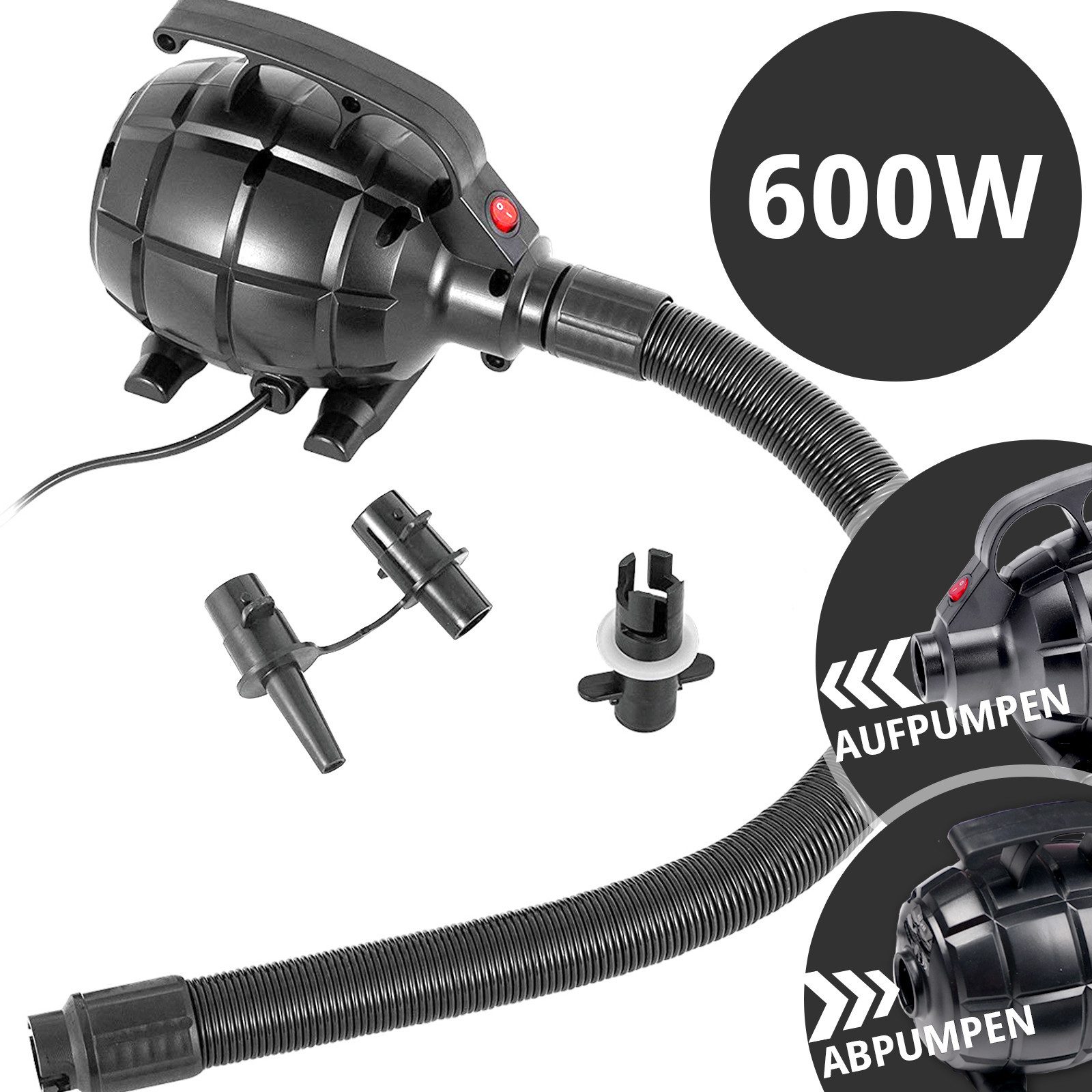 VENDOMNIA Gymnastikmatte AIRTRACK - Fitness Sport 1/2/3/4/5/6/7/8m Farbwahl (elektrische Luftpumpe aufblasbar PVC Dicke:10/20cm), Tumbling Tracking Gymnastik Yoga Air Track Matte