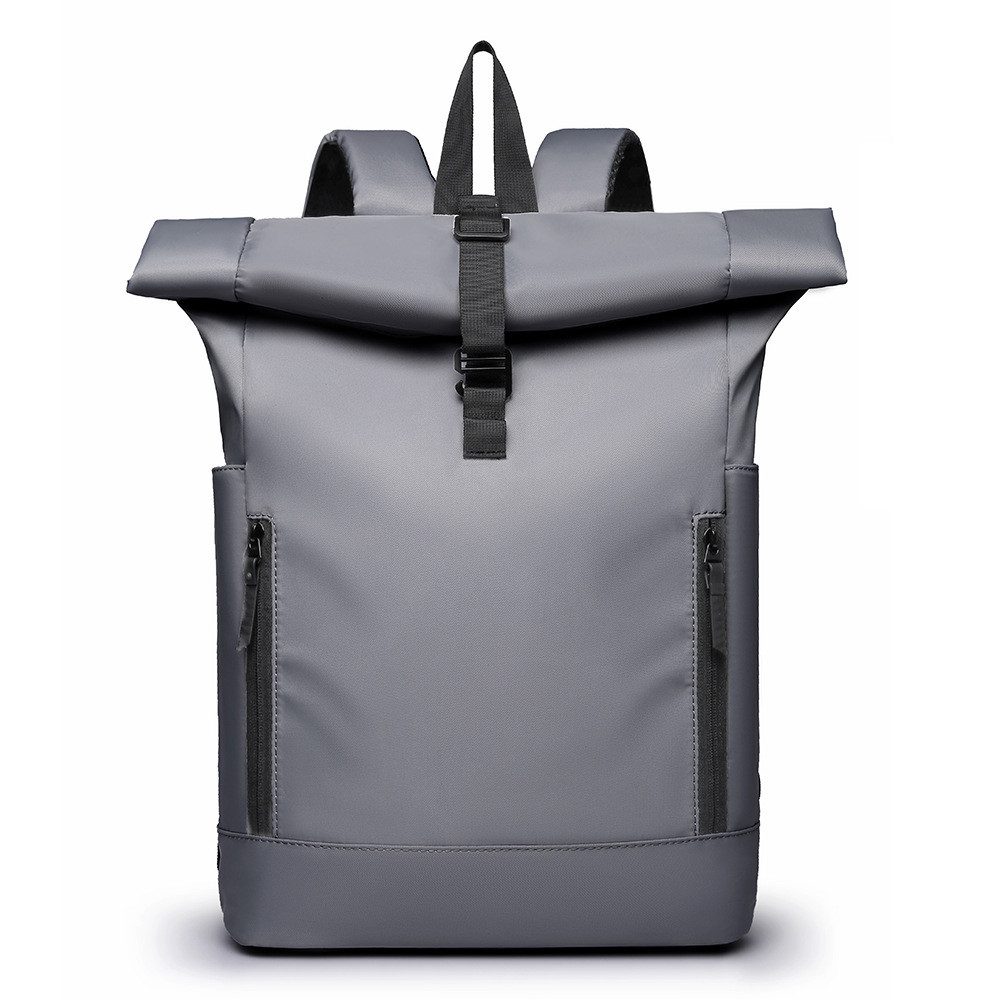 Toomoke Cityrucksack Rolltop Rucksack mit Laptopfach 15,6 Zoll, Unisex Rucksack,Grau (für Büro, Studium und Reisen, Damen & Herren Daypack Freizeitrucksack, Tourenrucksack, Schulrucksack), wasserabweisender Rucksack,43x29x16 cm