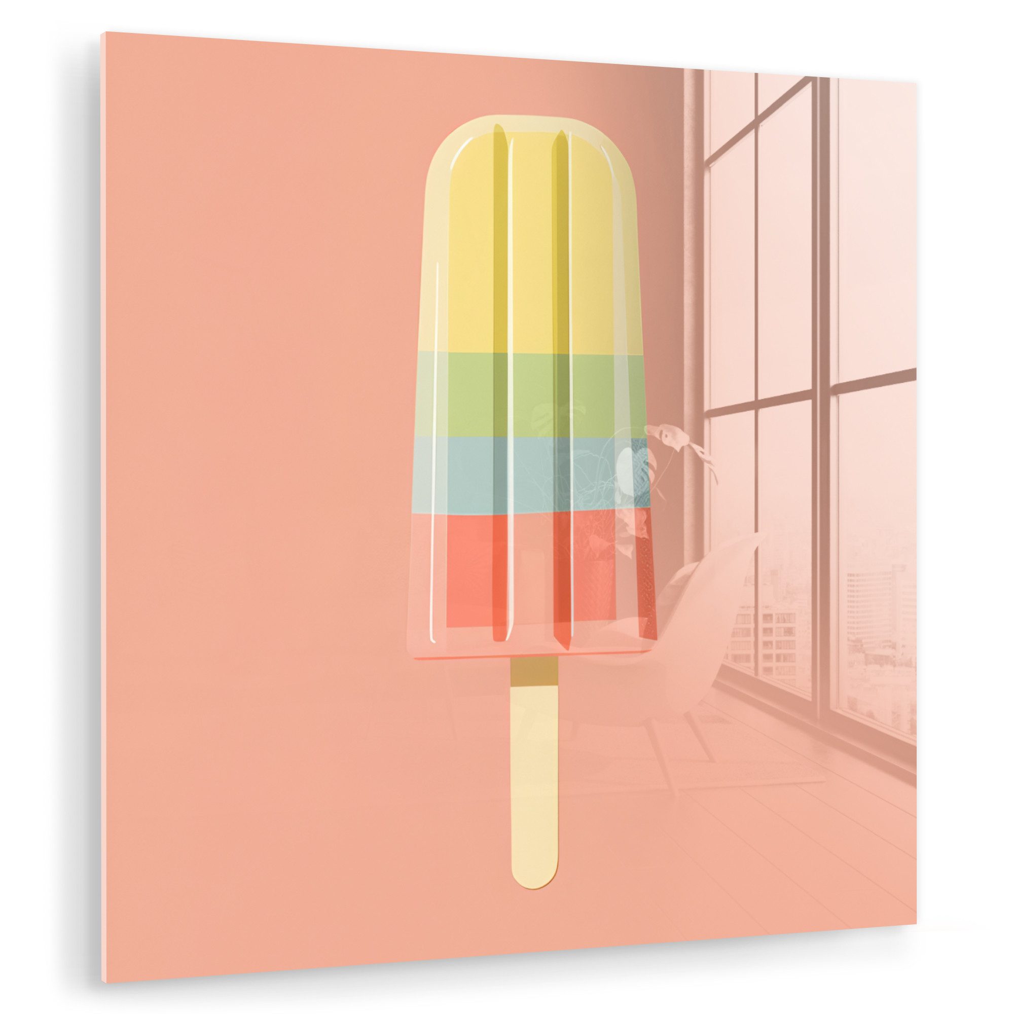 MuchoWow Acrylglasbild Wassereis - Pastelltöne - günstig online kaufen