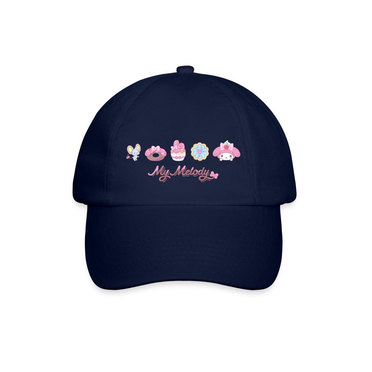Baseball Cap My Melody Mit Flat Und Gebäckstücken Baseballkappe