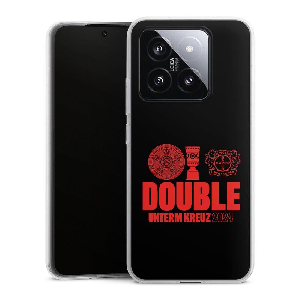 DeinDesign Handyhülle Bayer 04 Leverkusen Meister Pokal Double Sieg 2024, Xiaomi 14 Silikon Hülle Bumper Case Handy Schutzhülle Smartphone Cover
