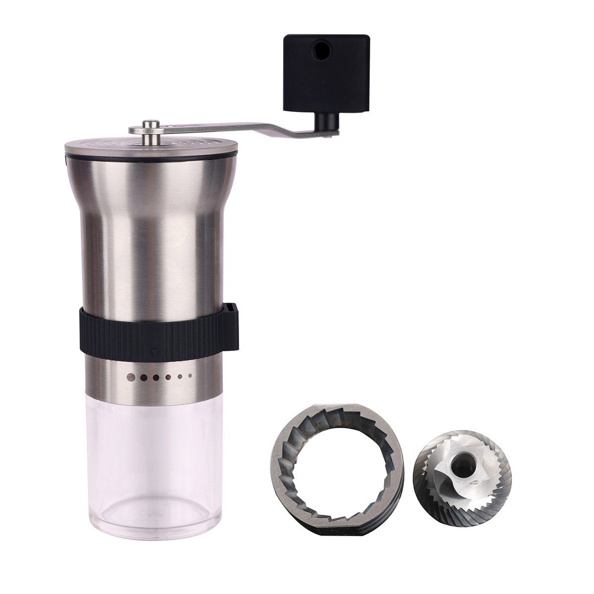 Popper Kurbel-Kaffeebohnenmaschine Blusmart Für Rotierende Kleine Kaffeemühle Kaffeepulvermühle,