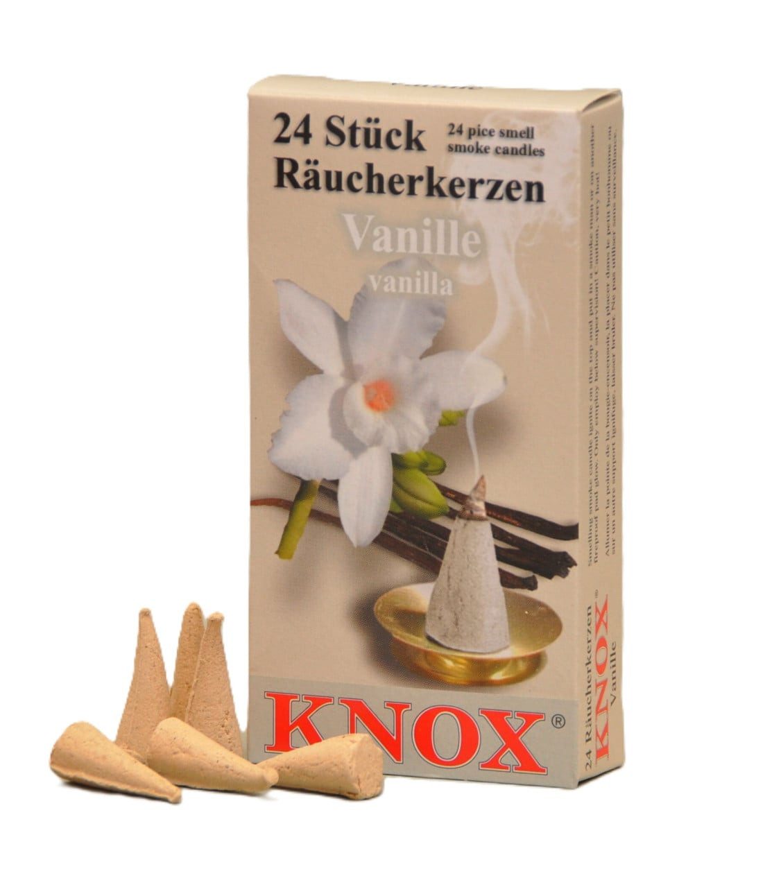 KNOX Räucherhaus Knox Räucherkerzen - Vanille 24 Stück