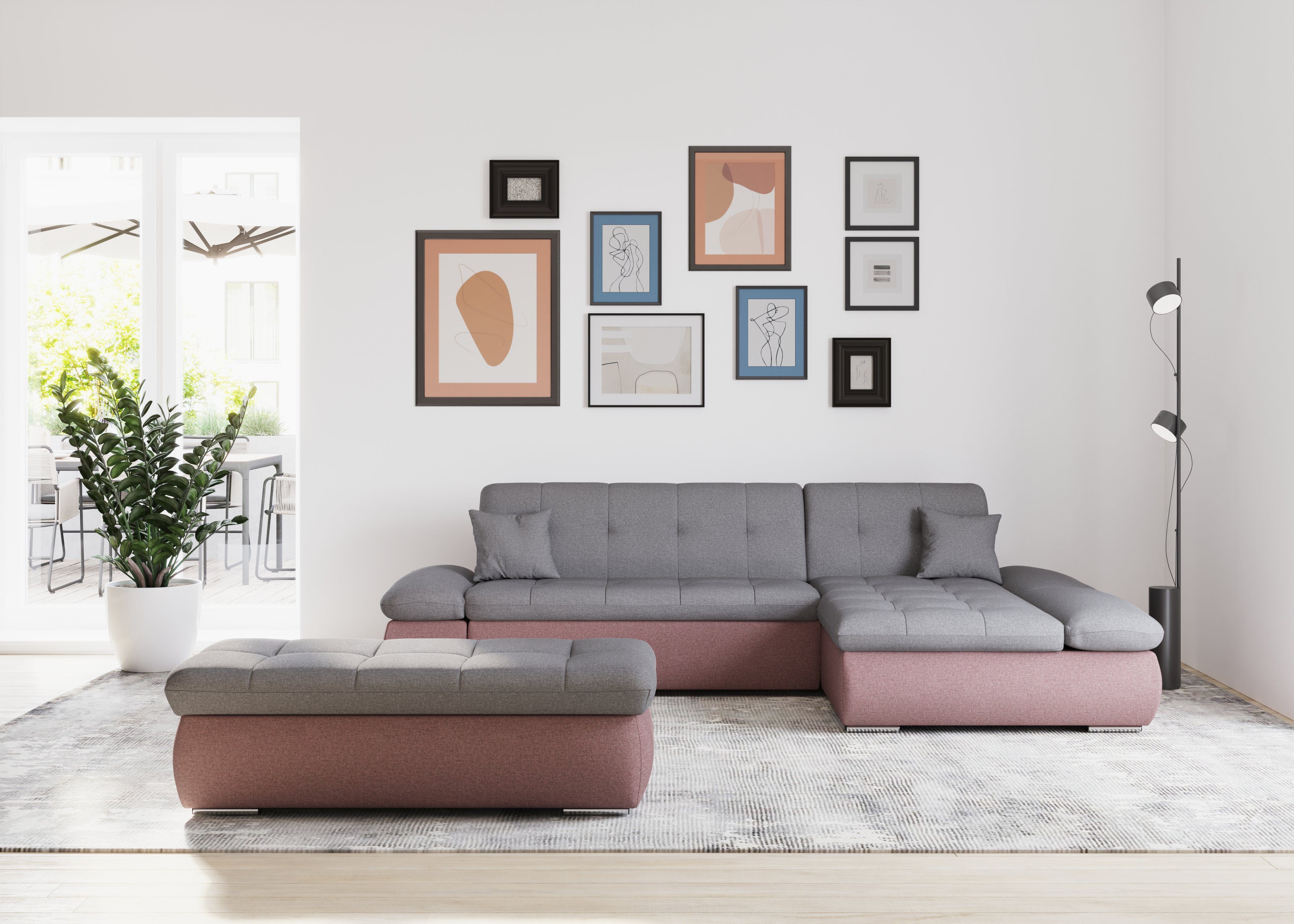 DOMO collection Ecksofa "Moric, L-Form, XXL-Sofa - Breite 300cm, viel Platz günstig online kaufen