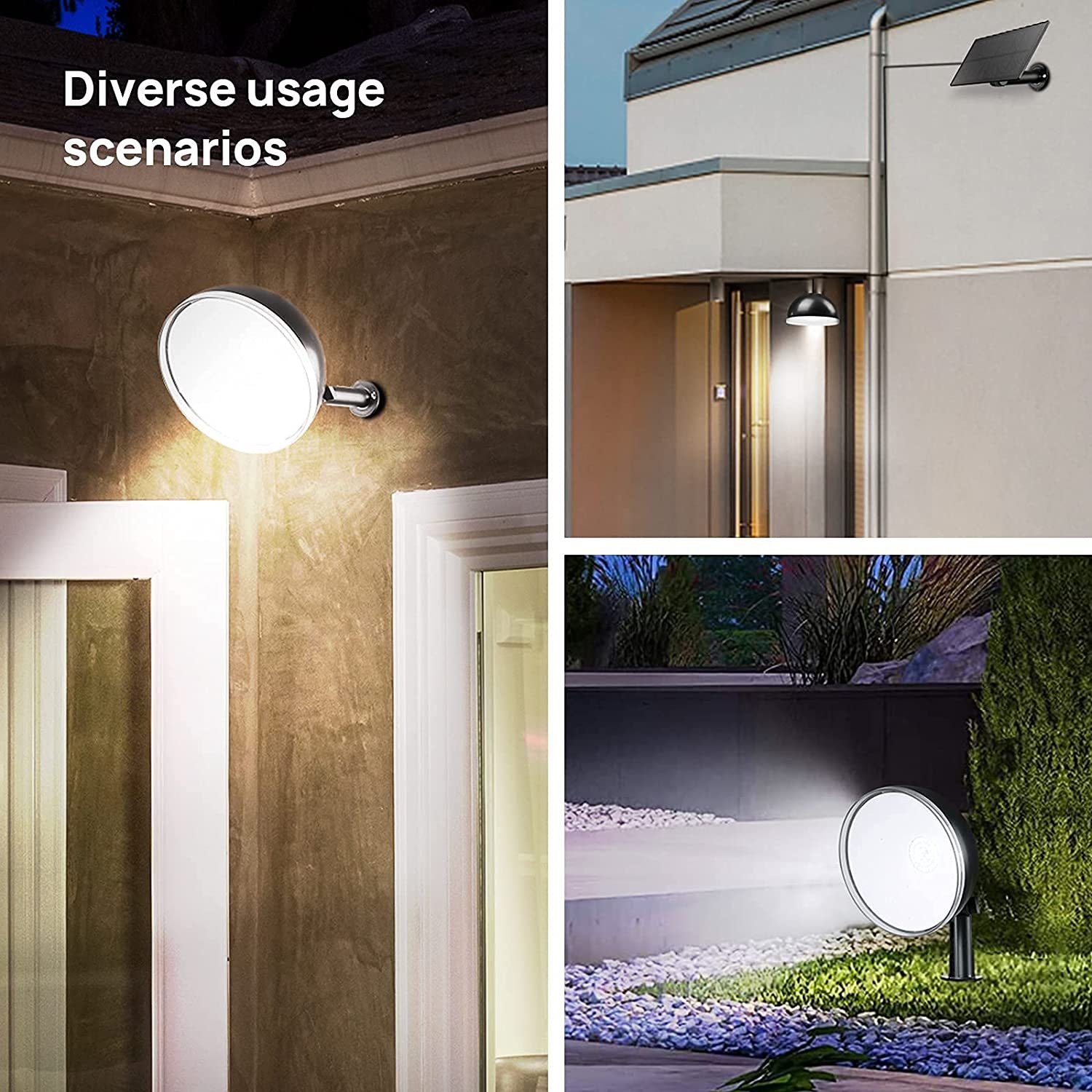 D-IDEAZ LED Solarleuchte Mehrfarbig, integriert, und Tageslichtweiß, Außen- Mehrfarbig für Solarbeleuchtung Innenbereich LED fest LED