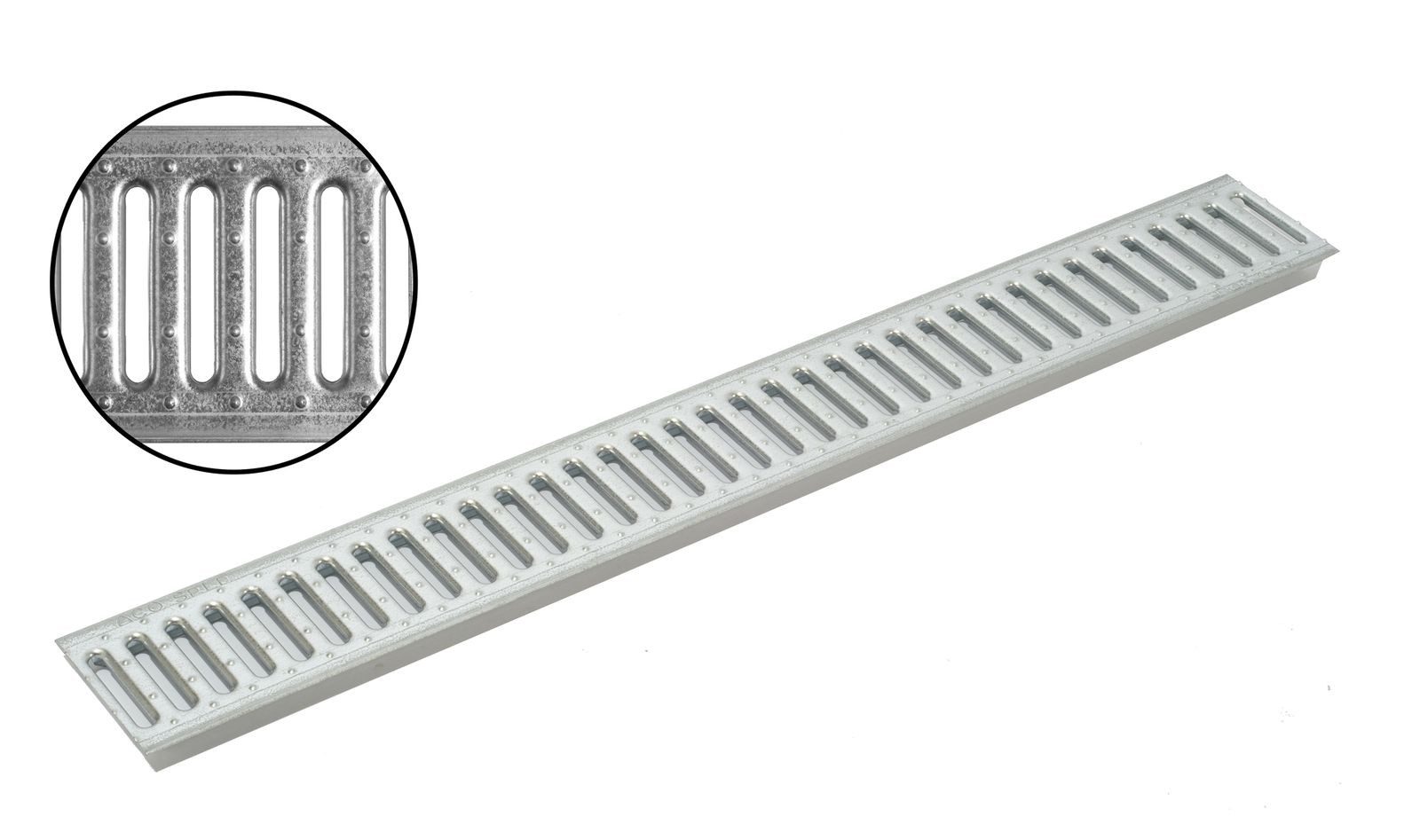 ACO Severin Ahlmann GmbH & Co. KG Entwässerungsrinne Stegrost Stahl verzinkt Länge: 100 cm - Breite: 13 cm, 1-St., Für ACO Self Entwässerungsrinne 1980-1996 J. + Selflook 1996-2011 J.