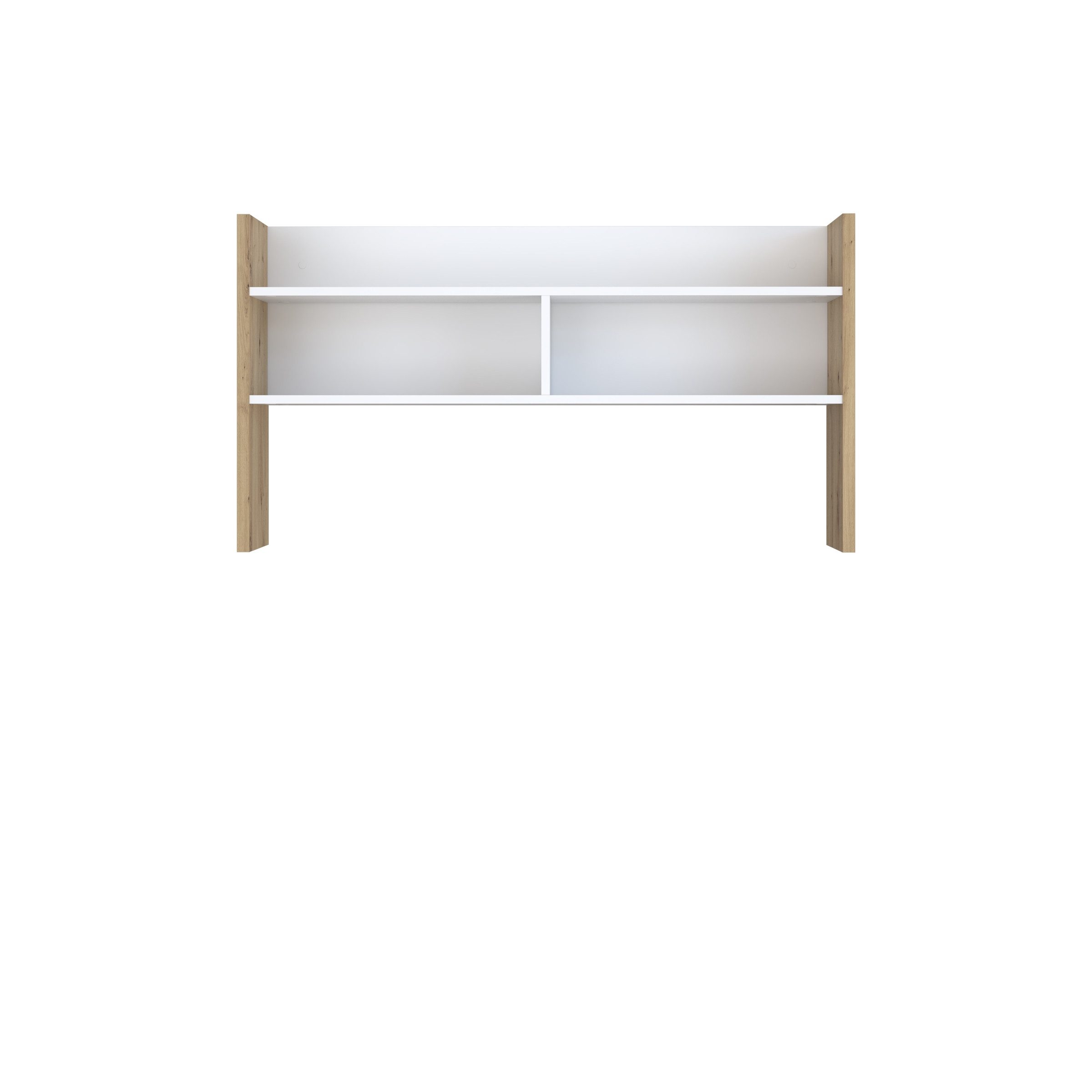 FORTE Schreibtischaufsatz in Artisan Eiche/ Weiß - 109,6x60x25,8 (BxHxT)