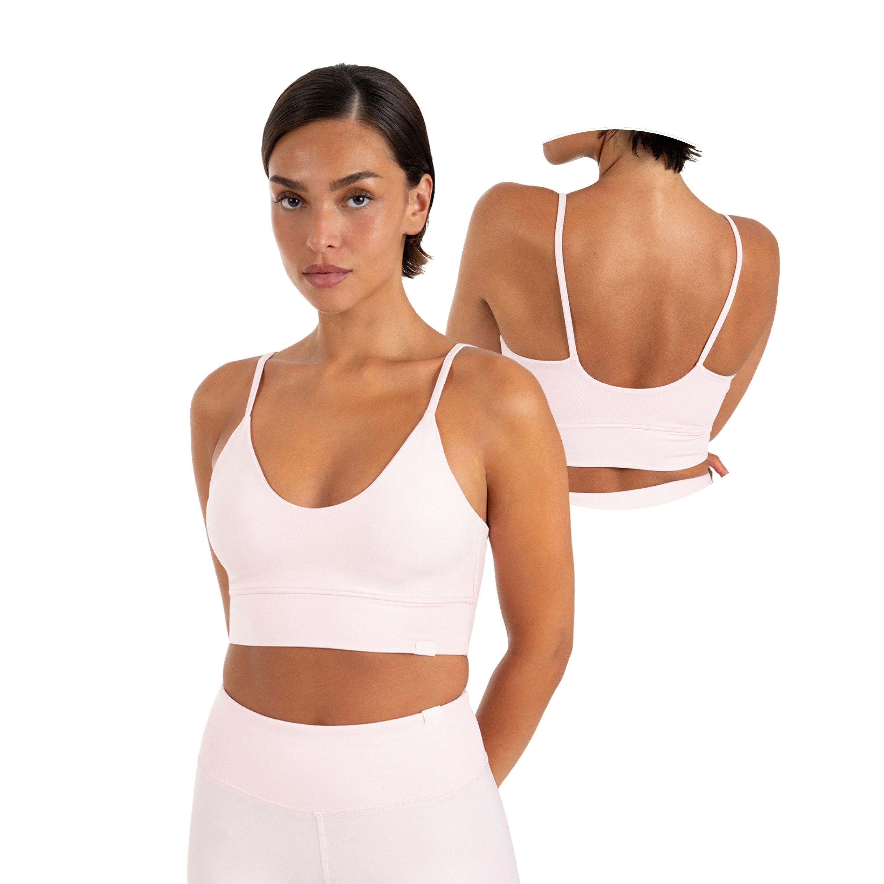 Smilodox Tanktop Lunara Damen, Croptop mit V-Ausschnitt, Shaped Fit, für Gym & Yoga Stretch, Shaping Fit, V-Neck, kurze Passform, Bewegungsfreiheit