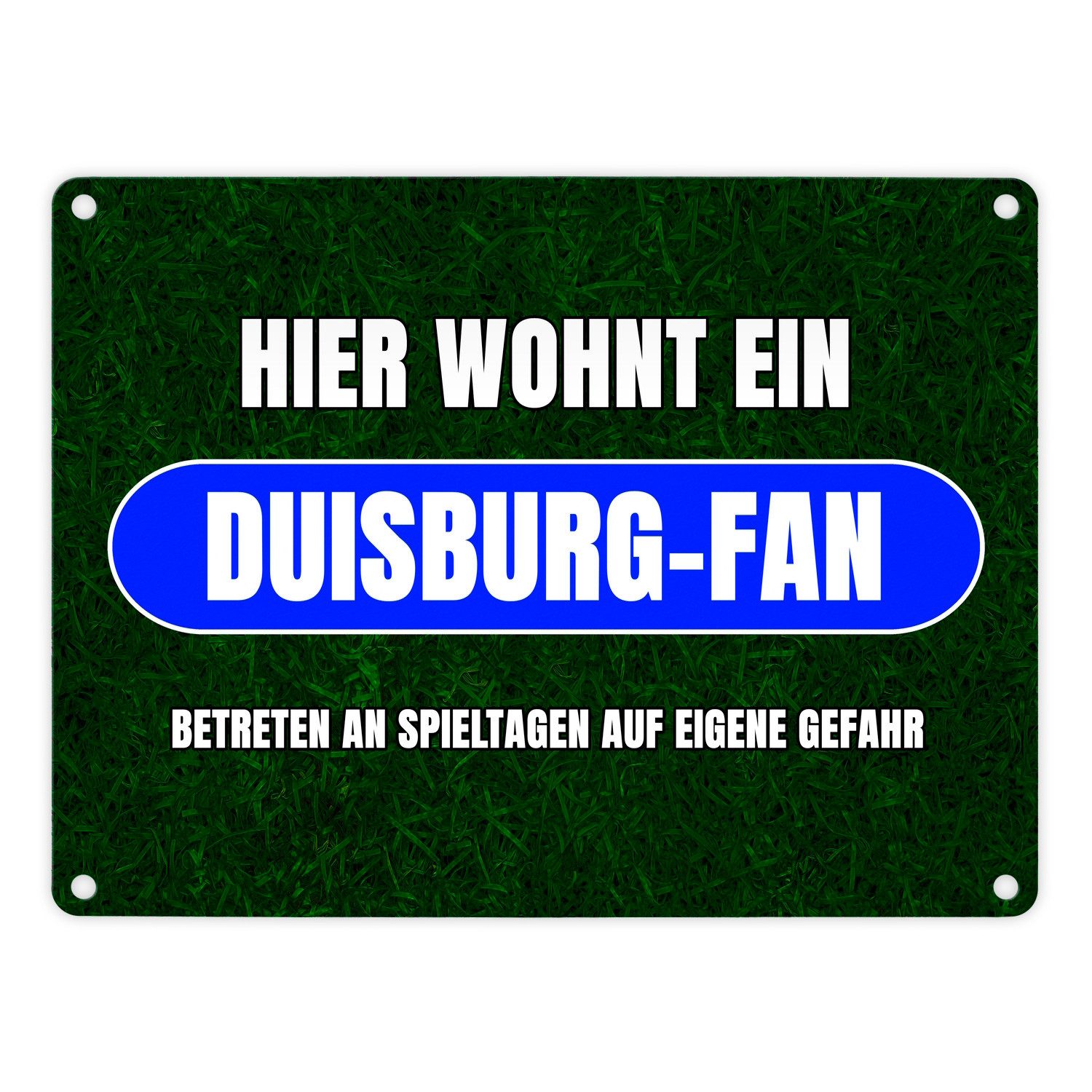 speecheese Metallschild Hier wohnt ein Duisburg-Fan Metallschild in 15x20 c günstig online kaufen