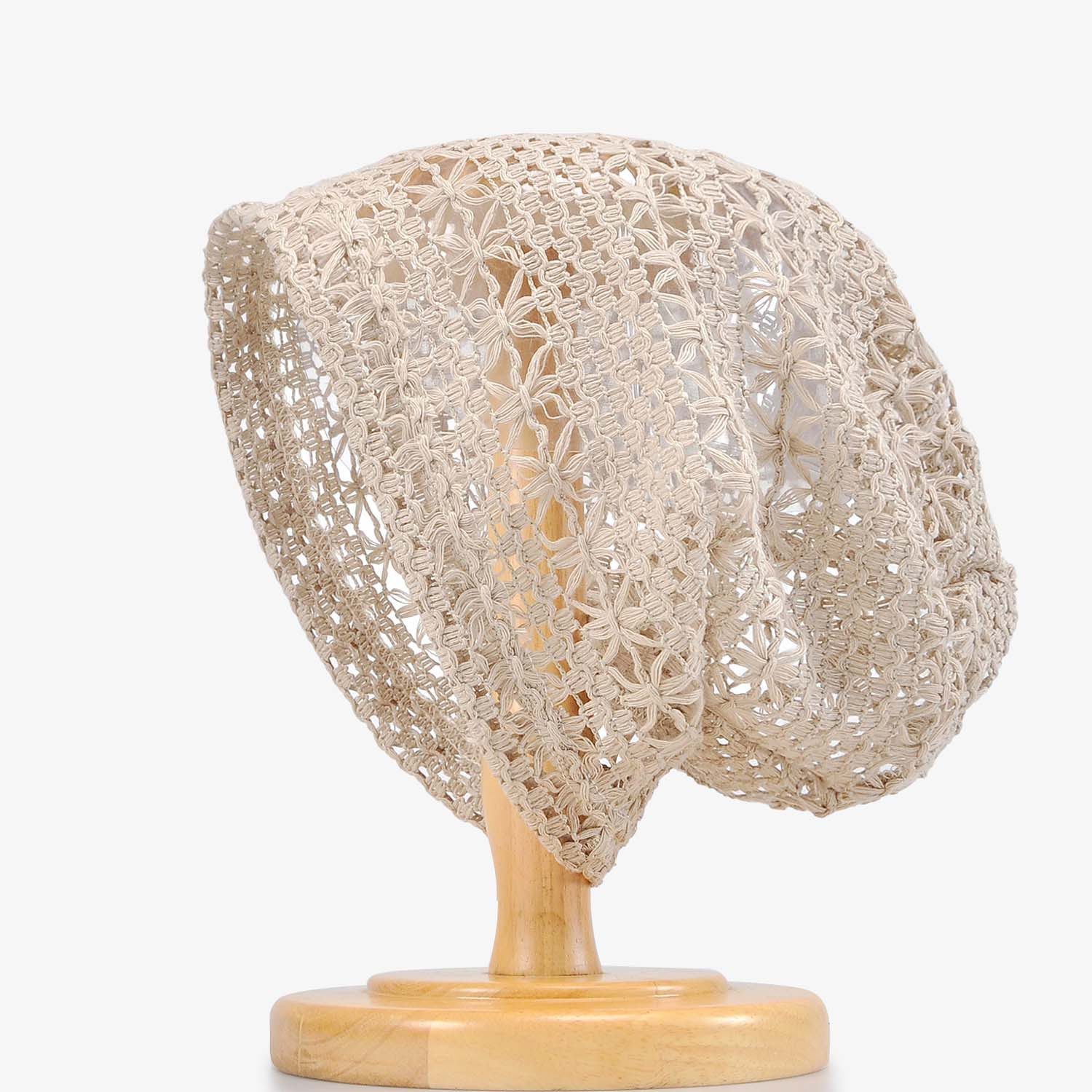 Oemmn Beanie Damen Sommer-Strickmützen Handgemacht Häkelmütze Slouch Beanie Mütze
