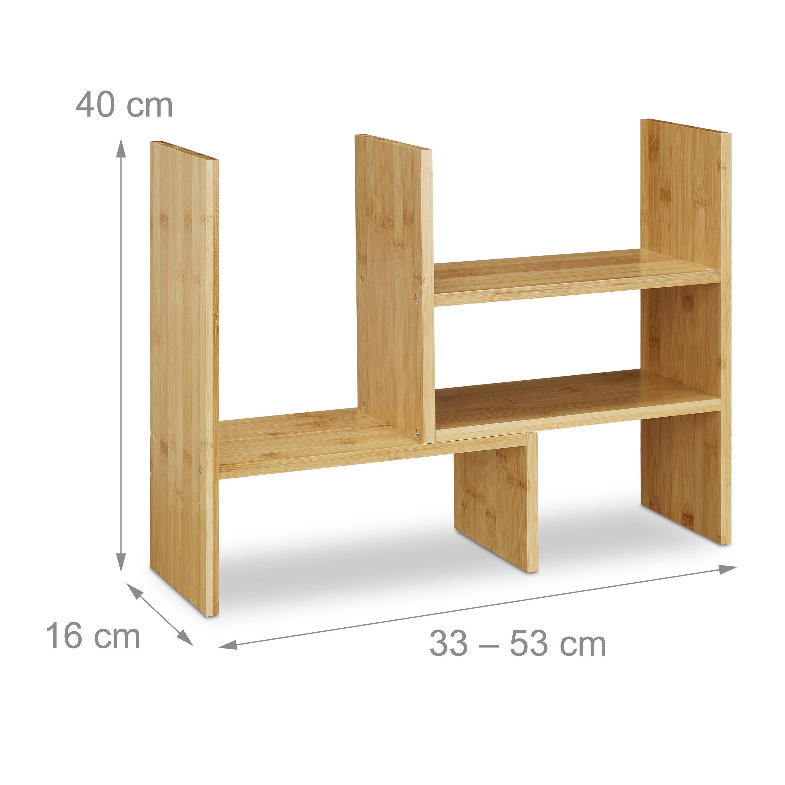 relaxdays Regal aus Tischregal Bambus
