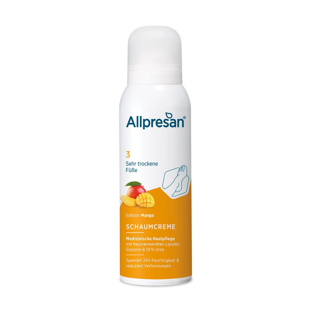 Allpresan Fußschaum Allpresan Fuß spezial 3 Sehr trockene Haut -Produkt wählbar- Feuchtigkeits-Komplex aus 10% Urea und Glycerin, 1-tlg., Medizinische Fußpflege mit biomimetischen (hautverwandten) Lipiden