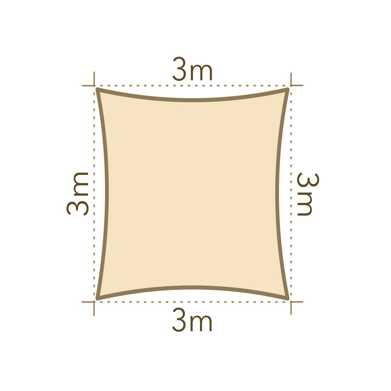 3x3m - Farbwahl Anthrazit anndora Sonnenschutz Sonnensegel Tarp