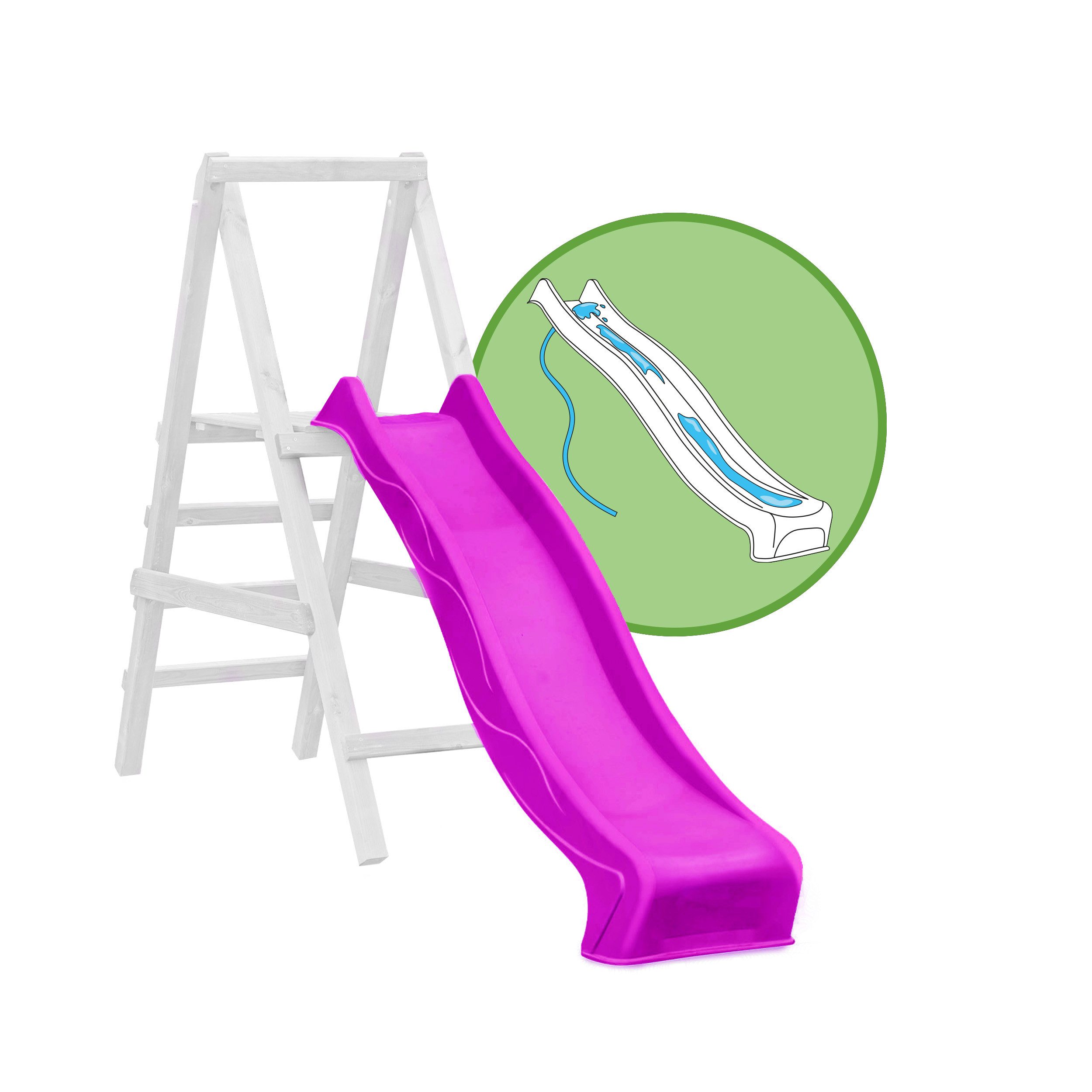 Gartenwelt Riegelsberger Anbaurutsche 290 cm für Podesthöhe 150 cm Kinderrutsche mit Wasseranschluss